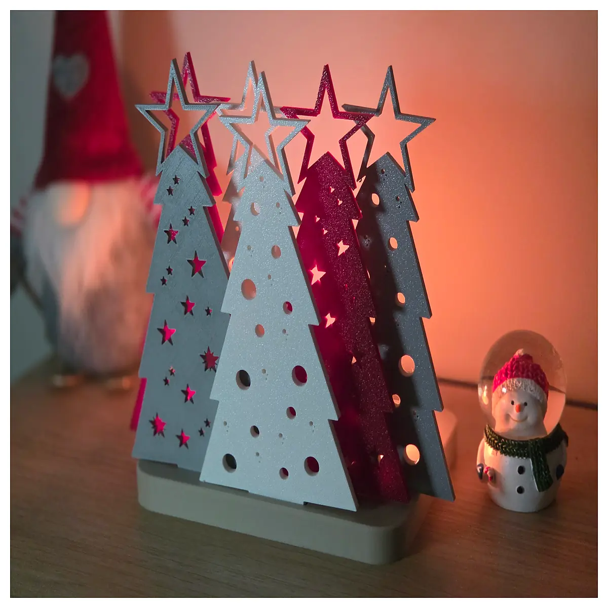 christmas tree candle holder centerpiece holiday table decor pillar candle for dining room party