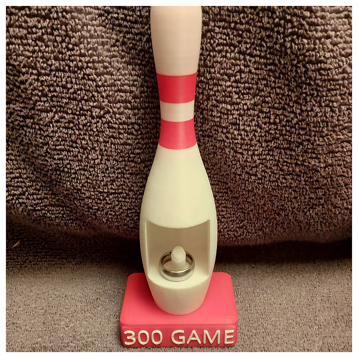 300 Point Bowling Ring Display Stand Collection Holder Ring Display Box Desktop Showcase Tournament Prize Display