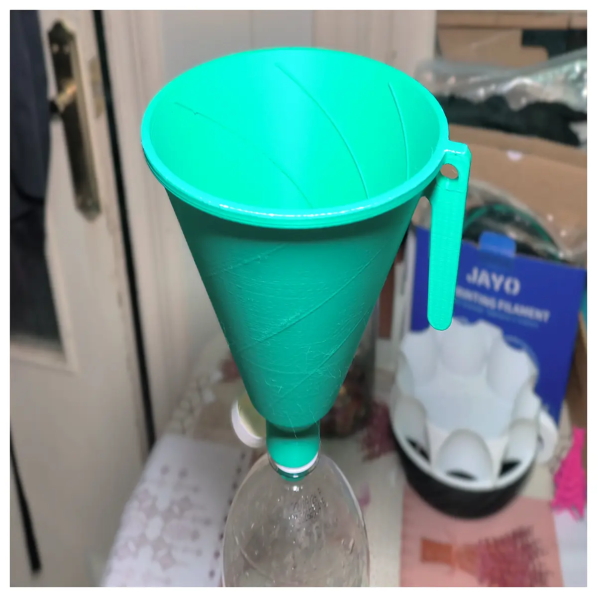 funnel for plastic bottles with filter mesh liquid strainer pour spout cap wide mouth