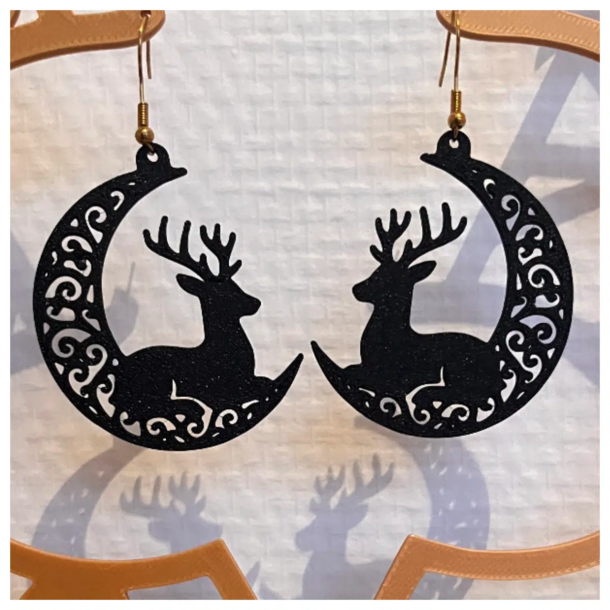Moon Deer Earrings Elegant Evening Accessory Women s Silver Earrings Moon Deer Design Romantic Gift Jewelry Accessories