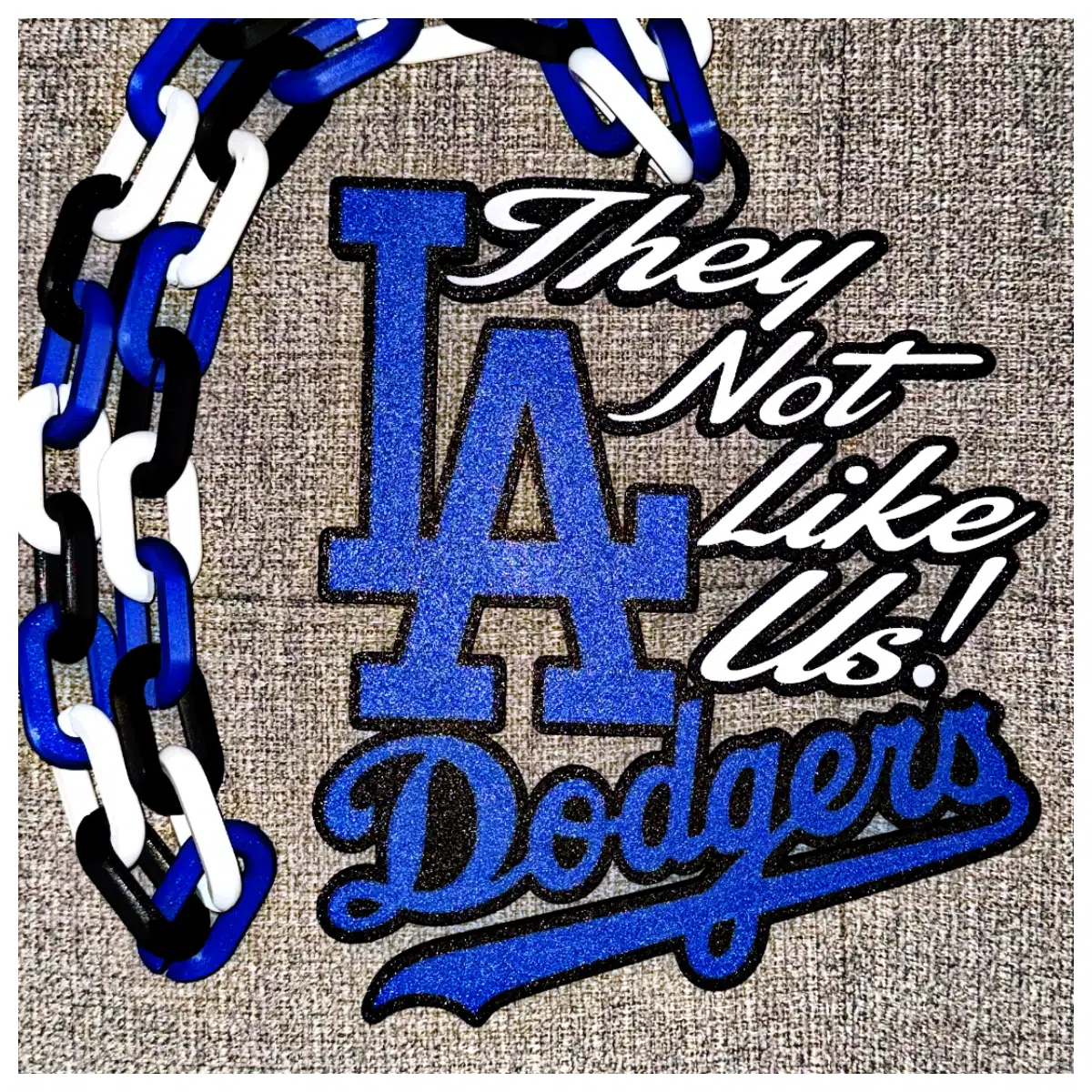 Los Angeles Dodgers Oversized Necklace Baseball Team Jewelry Gift Large Hip Hop Chain Classic Team Apparel Decoration