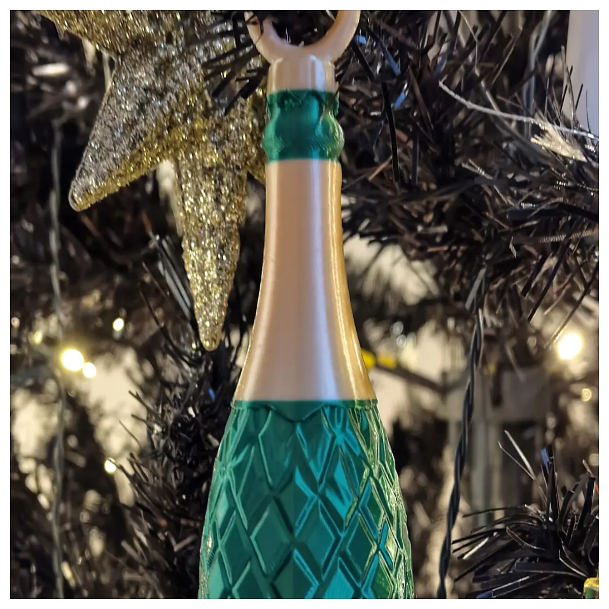 Champagne Bottle Christmas Tree Decoration Creative Bottle Decor Festive Gift Christmas Ornament Bottle Decoration New Year Gift