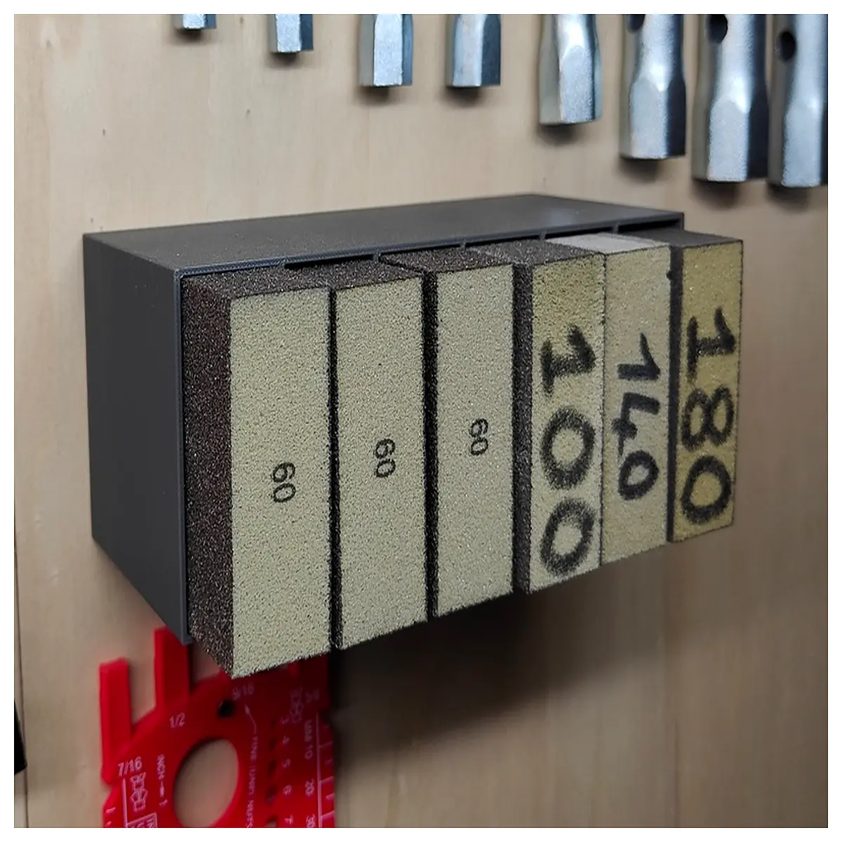 Abrasive Sponge Organizer Polishing Tool Storage Box Boost Efficiency Easy Cleaning Suitable for Home Car Industrial Use