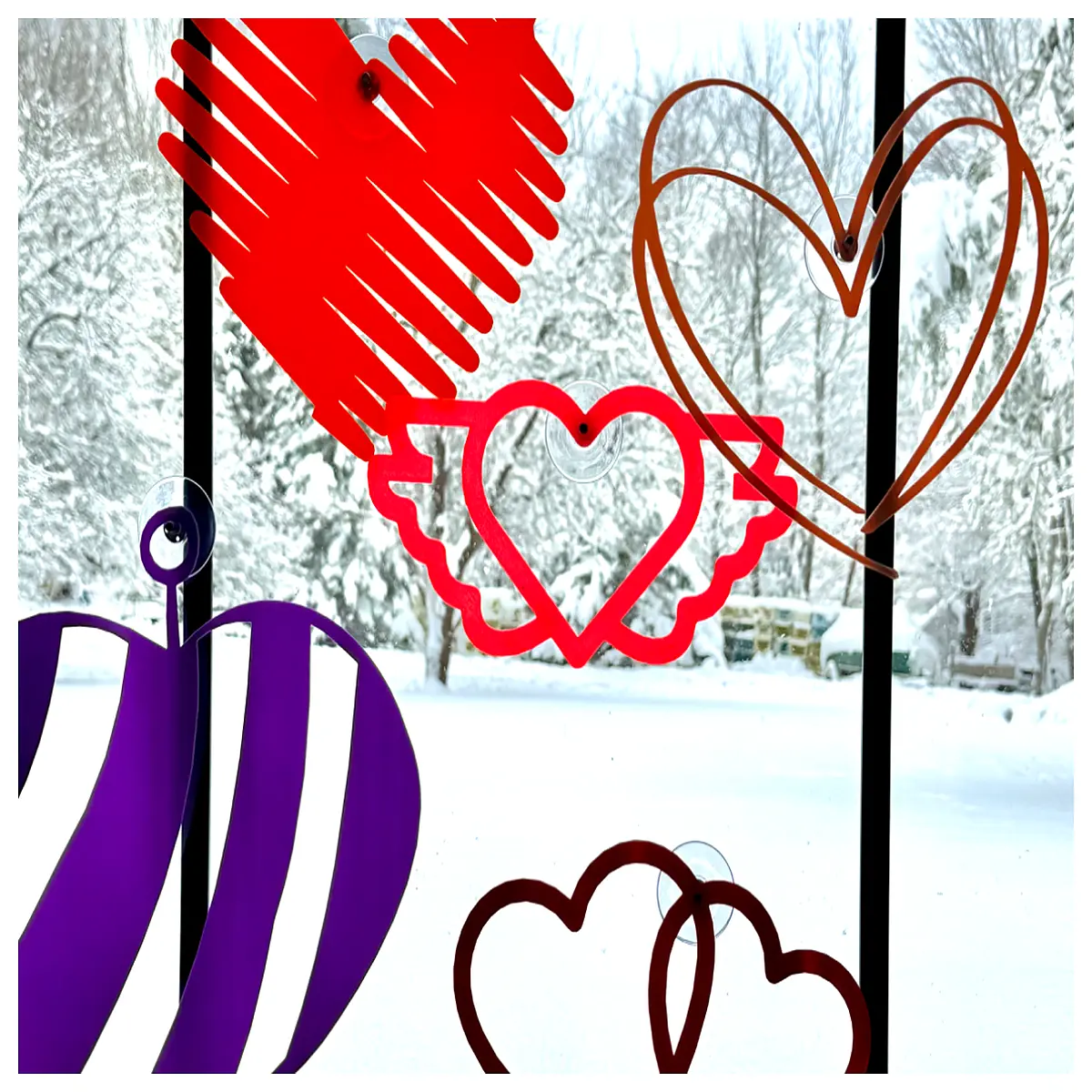valentine hanging wall decor romantic love theme party supplies 9 piece set