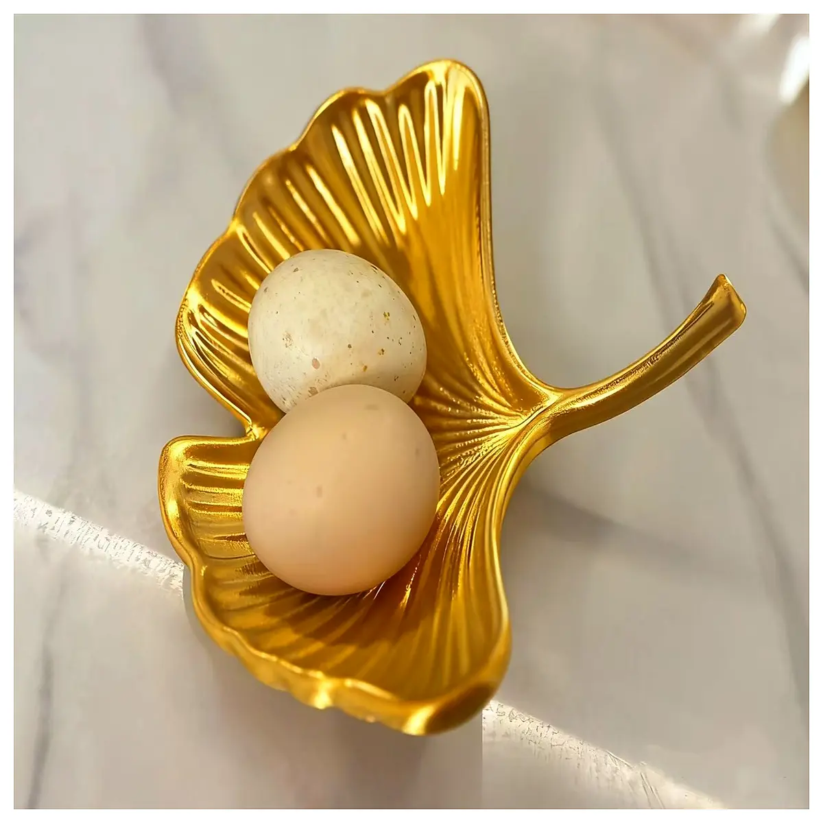 ginkgo leaf shaped serving tray for snacks nuts candy bowl decorative fruit platter for home table centerpieces