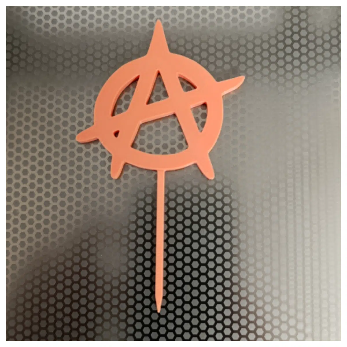 anarchist cake topper punk rock birthday party decoration alternative political flag for rebellious teen or activist celebration