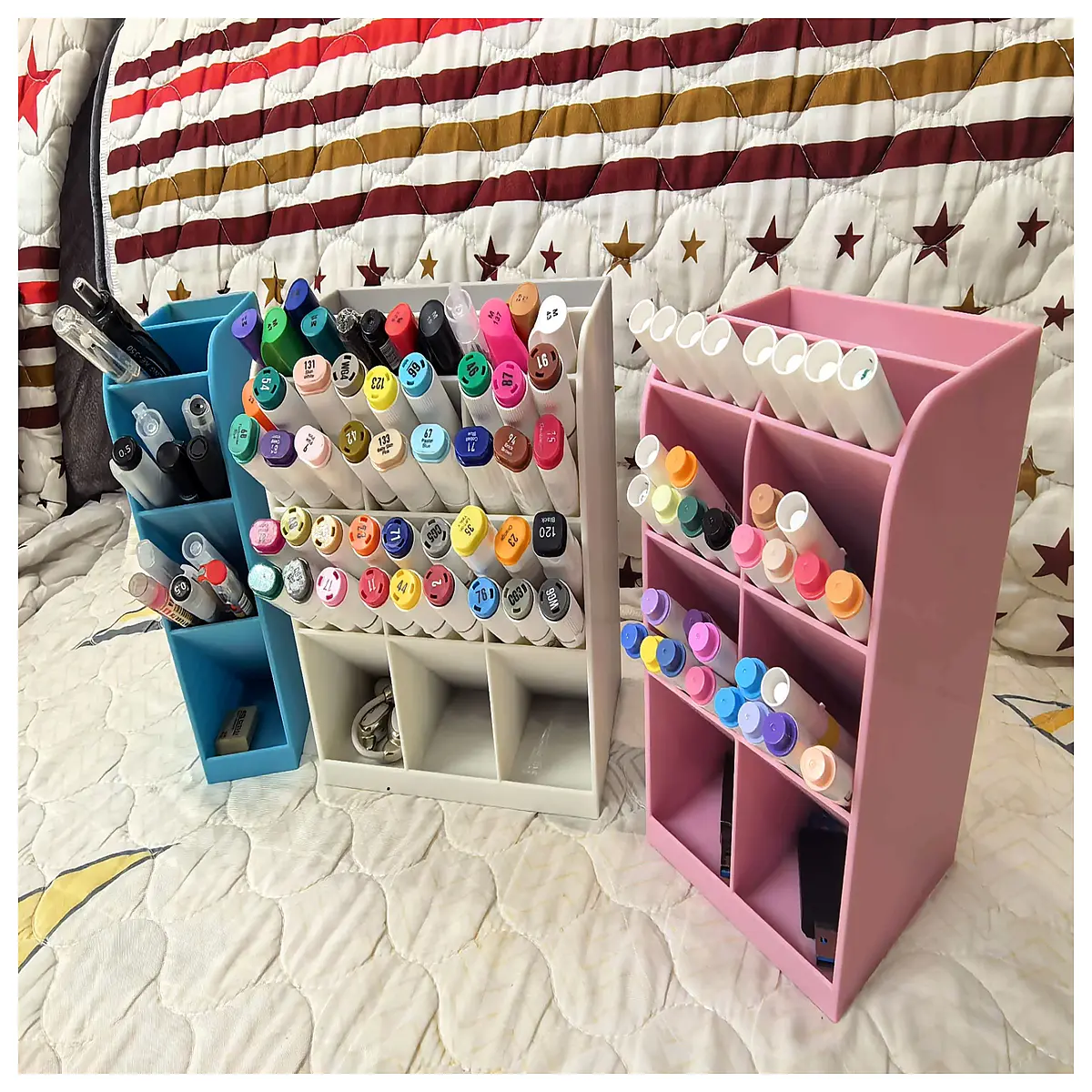 korean aesthetic desk pen holder for markers ins style stationery organizer minimalist art supply storage