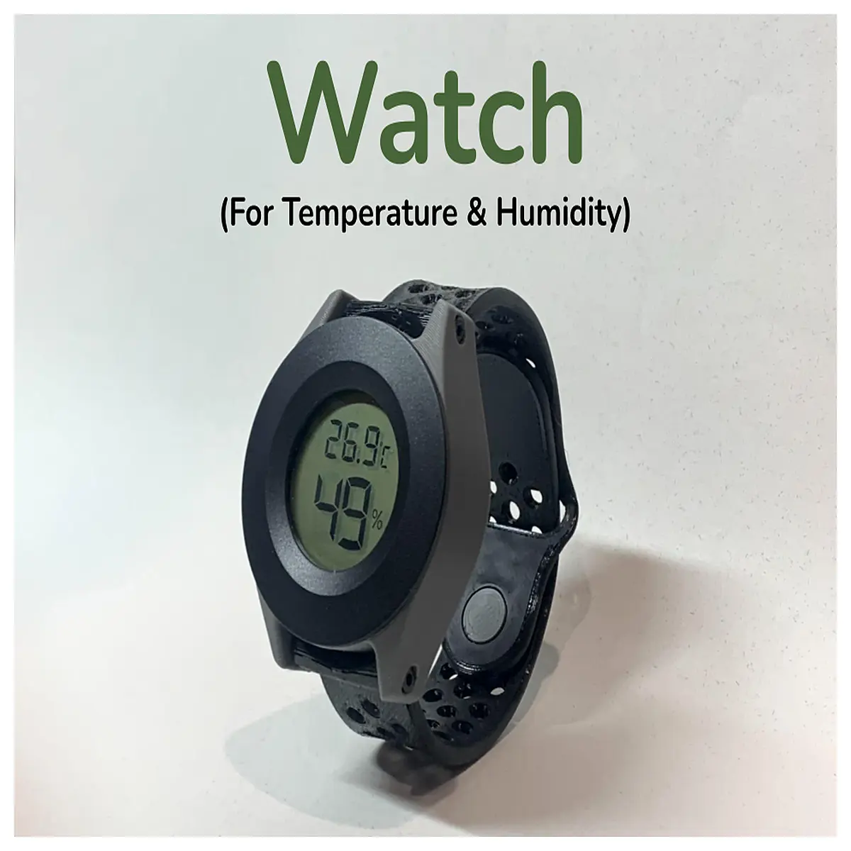 Digital Thermometer Hygrometer Watch Indoor Outdoor Temp Humidity Display Portable Measurement Tool Waterproof Watch