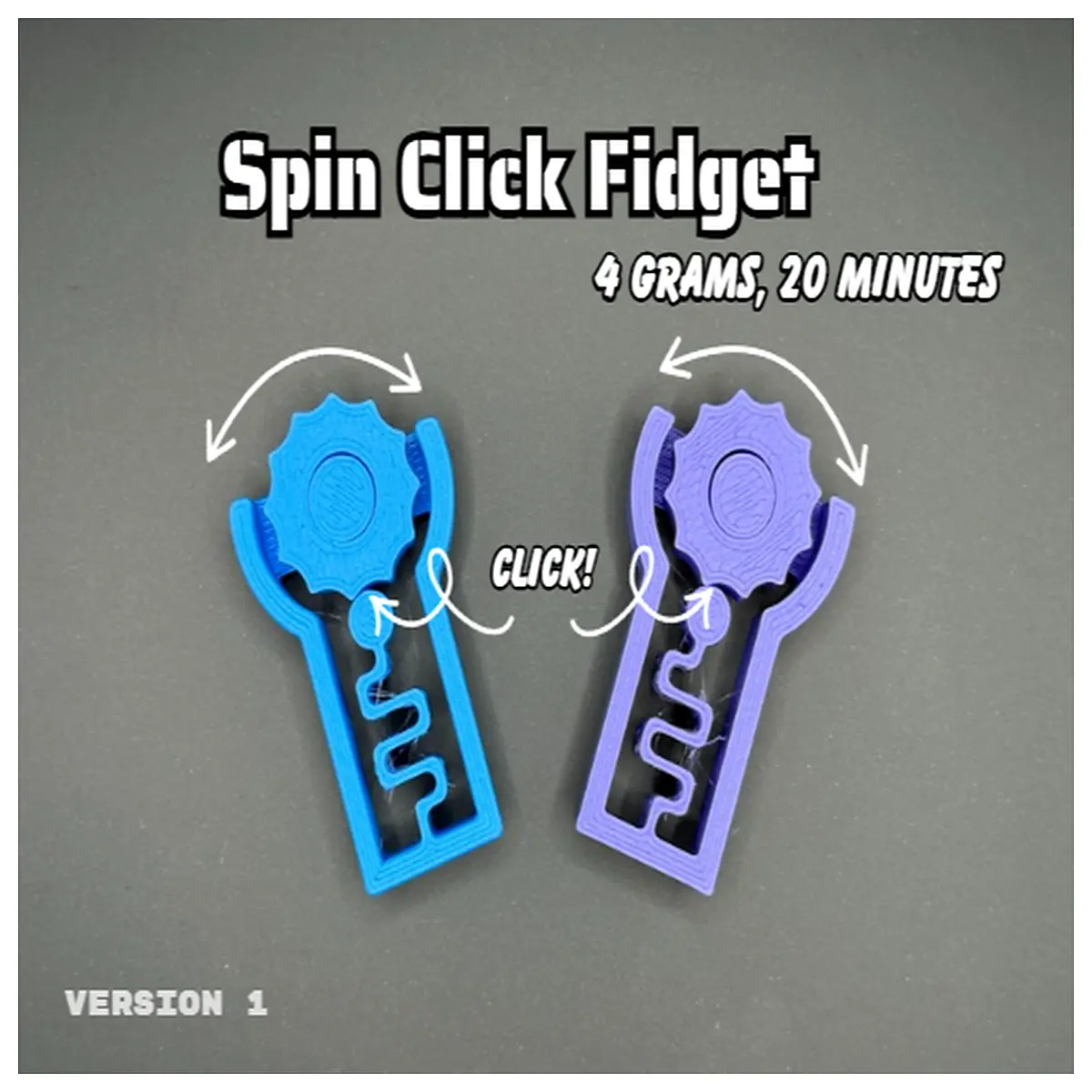Spinning Click Relief Toy Stress Ball Fidget Toy Desk Toy Anxiety Relief Spin Puzzle