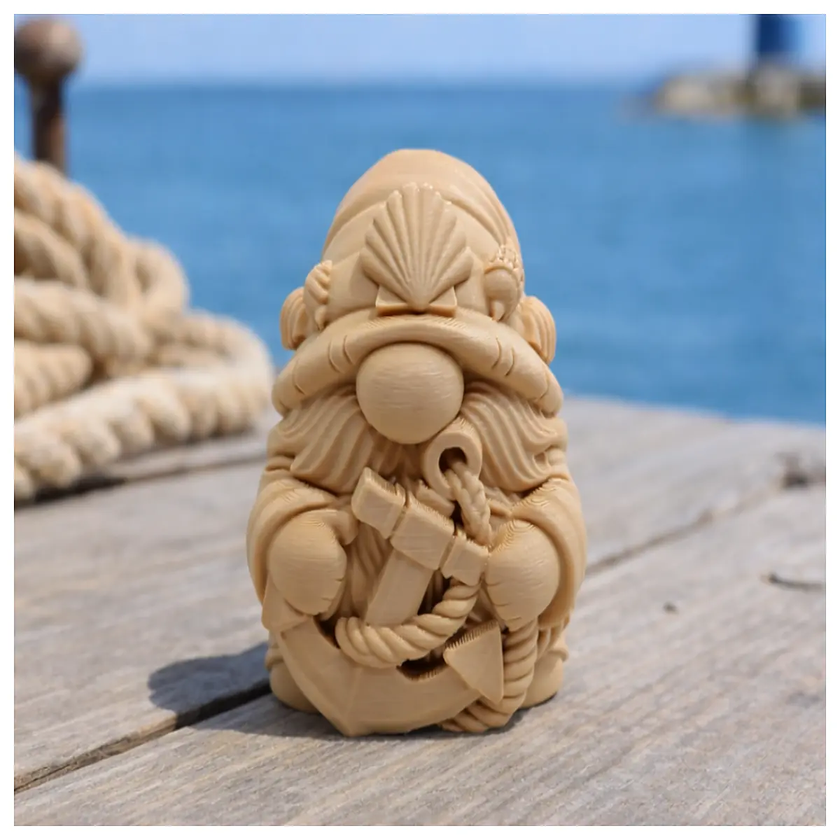 Anchor Mariner Gnome Small Harbor Figurine Ocean Toy Decoration Character Model Gnome Collectible