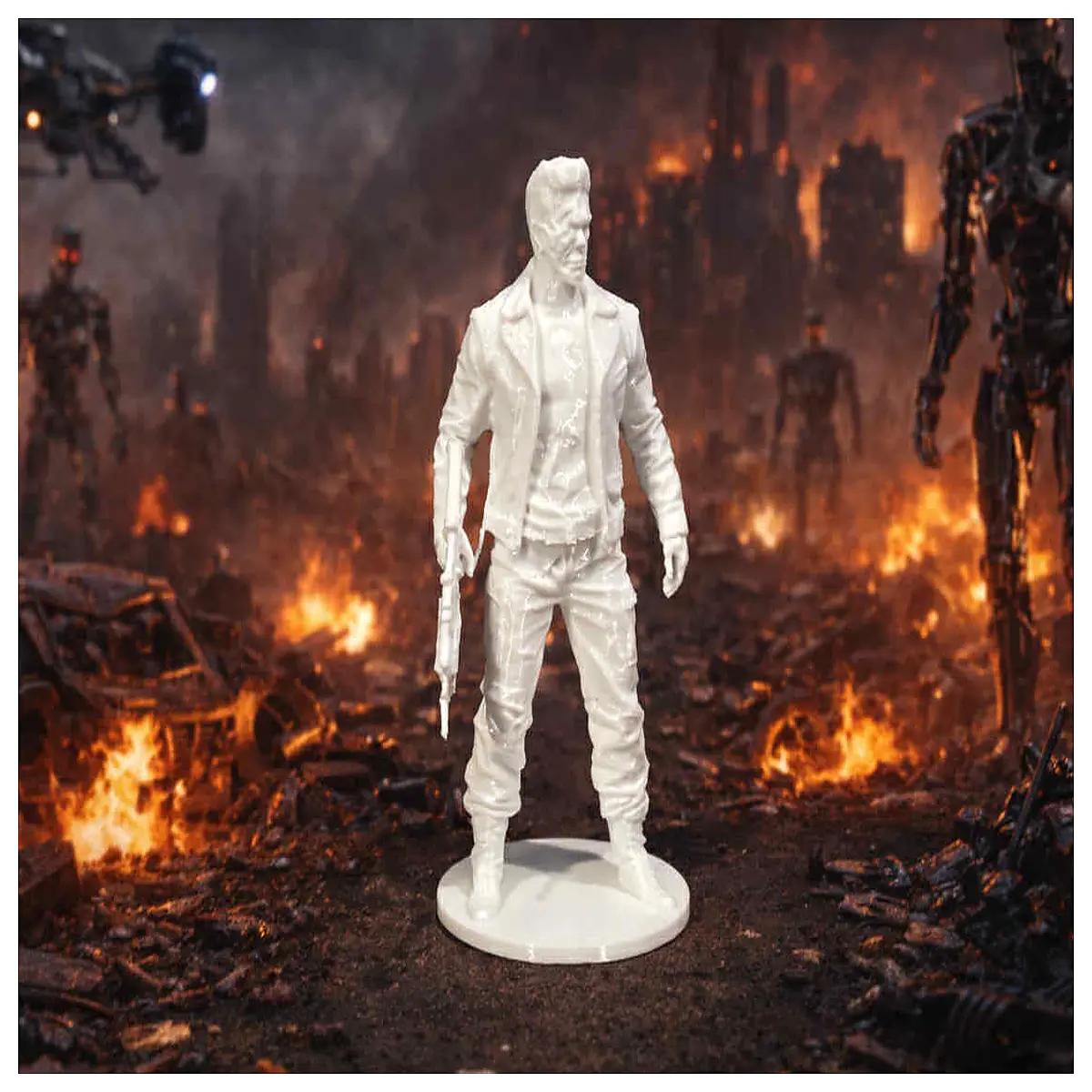 Terminator Arnold Schwarzenegger Figurine Model Toy Collectible Movie Merchandise Combat Armor Version Rare