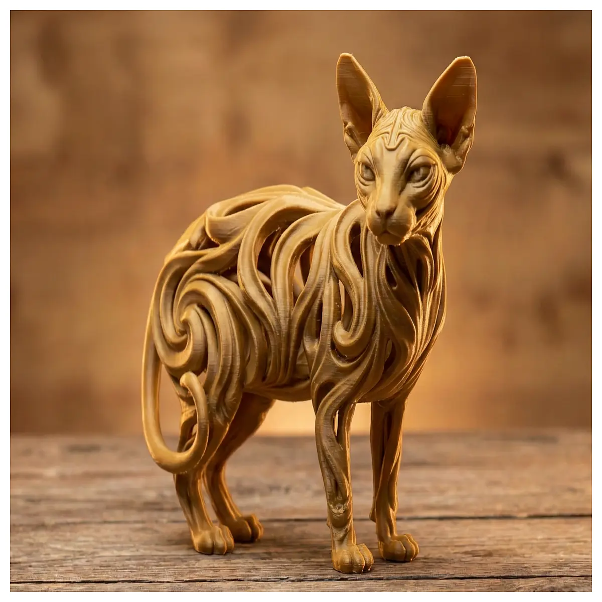 Decorative Sphinx Cat Statue Art Figurine Home Decor Sculpture Ornament Exotic Style Collection Piece