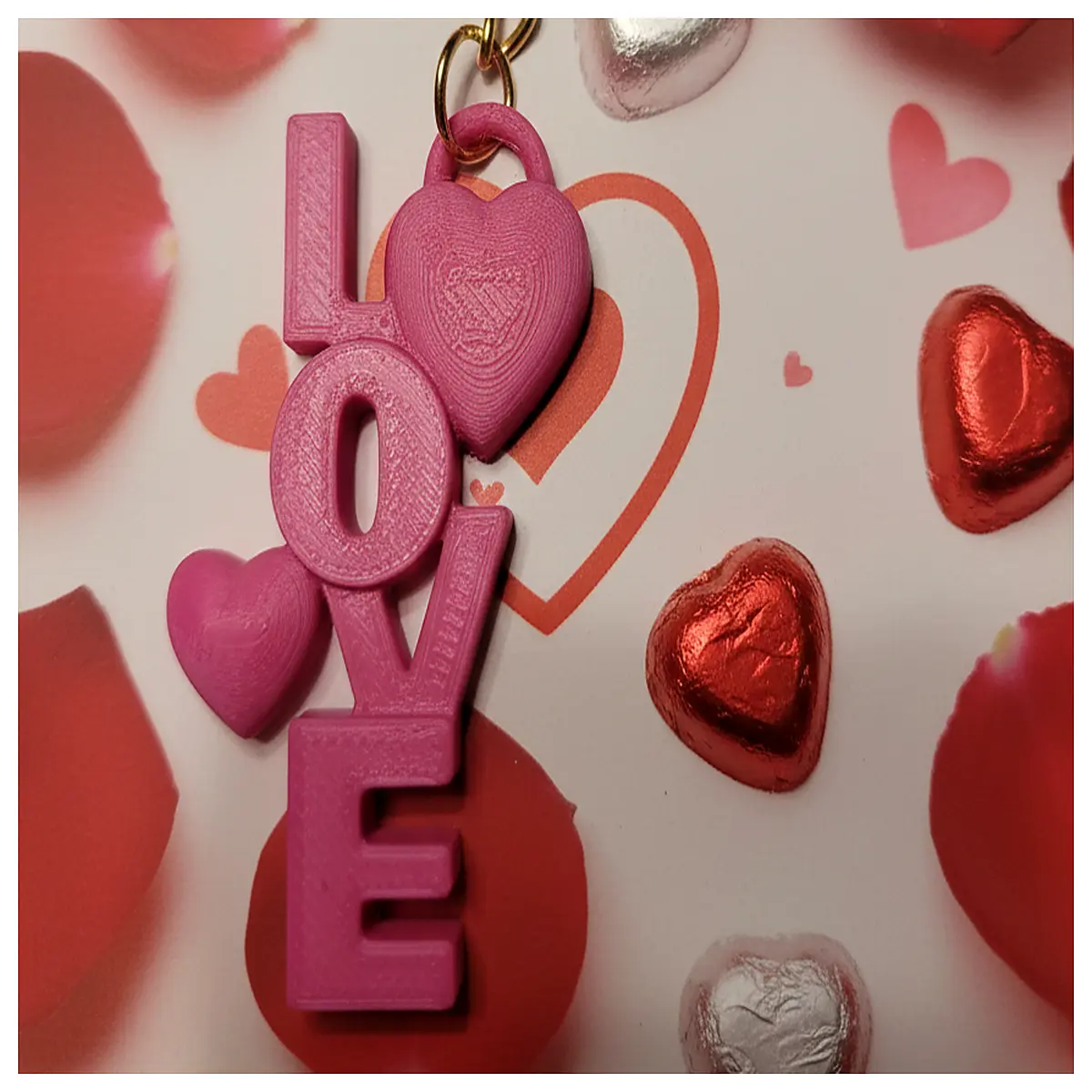 Valentine s Day Gift Keychain Romantic Keepsake Jewelry Anniversary Gift Decoration
