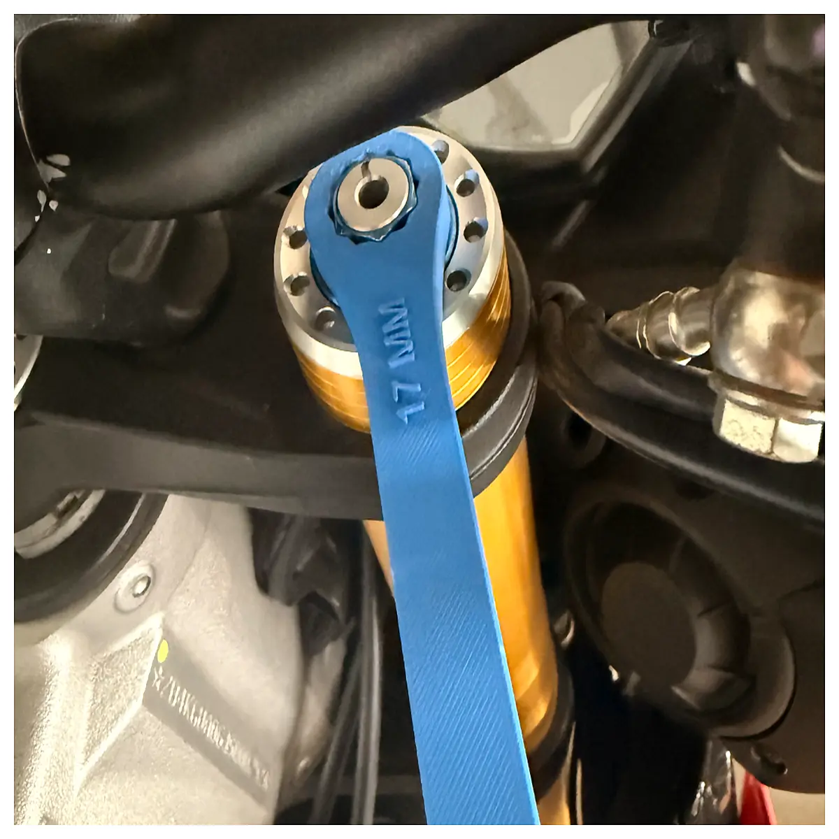 Motorcycle Fork Adjusting Wrench 17mm Wrench Front Fork Repair Tool Motorcycle Parts