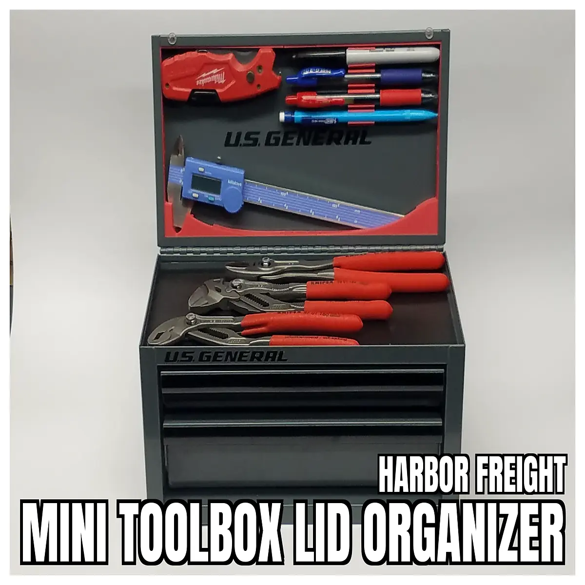 Mini Tool Chest Lid Organizer Tool Chest Lid Organizer Waterproof Storage Accessory Small Practical