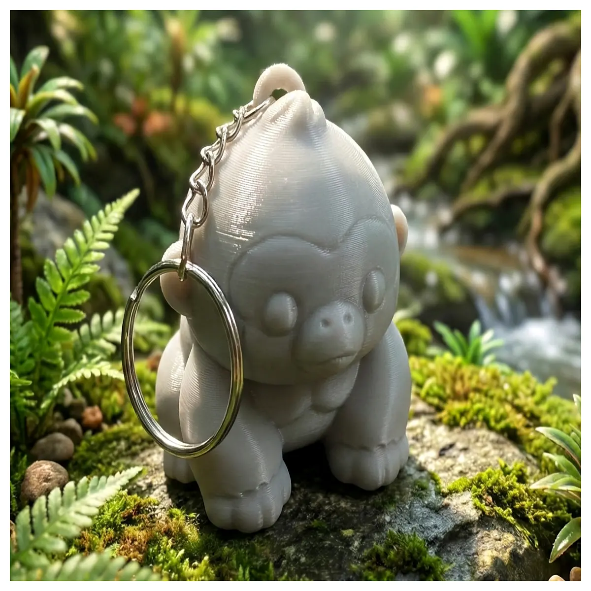Cute Gorilla Figurine Keychain Charm Animal Decoration Gift Gorilla Accessories