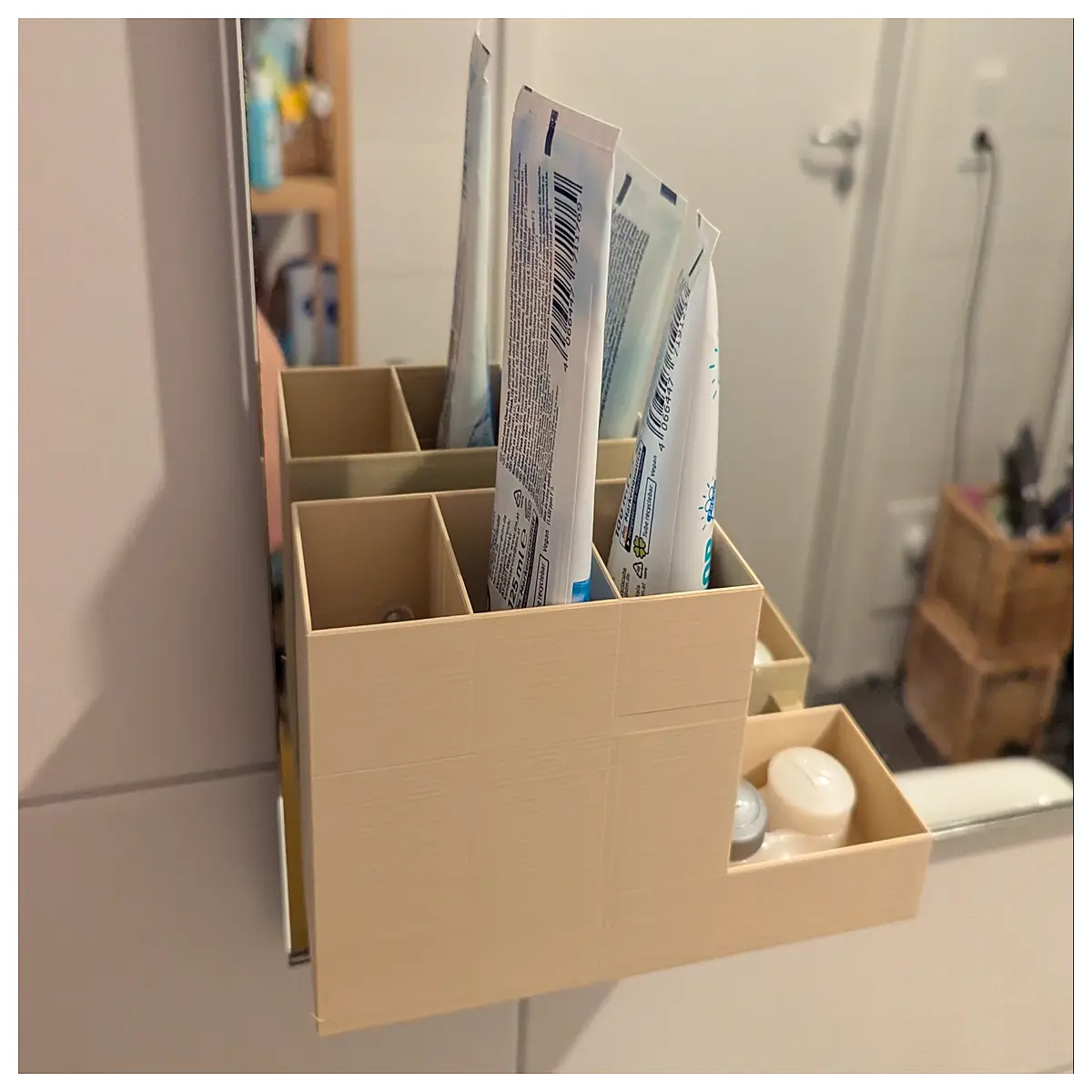 no drill bathroom organizer mirror mount duty adhesive hooks for towels toiletries wall storage rack