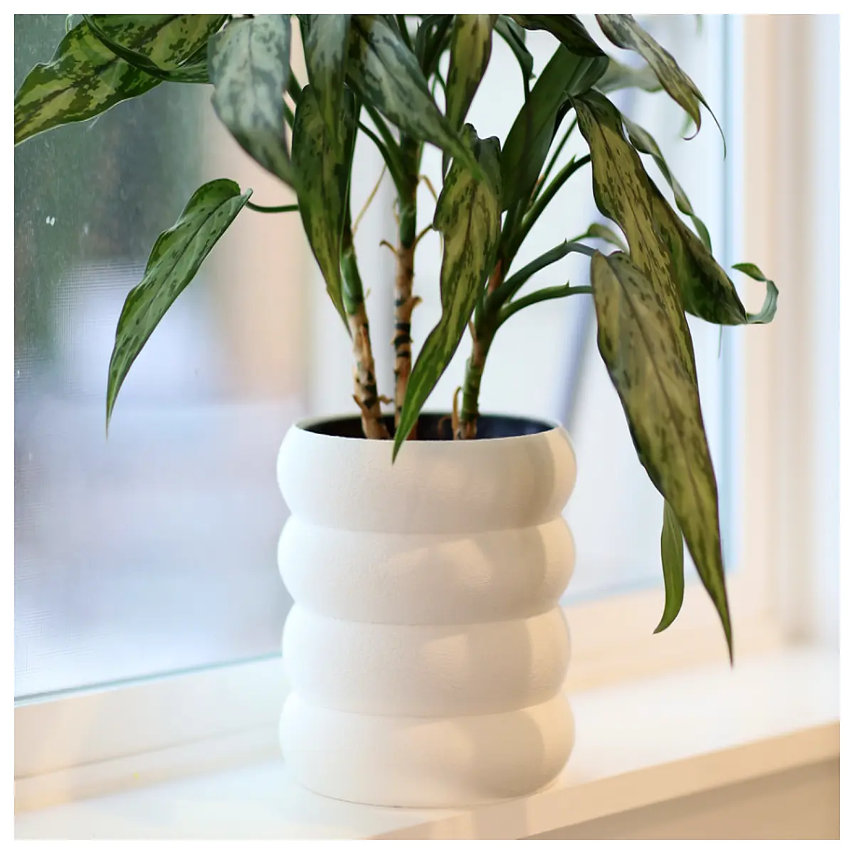 wide stacked ring bubble planter pot for succulents cactus indoor outdoor decorative modern minimalist home garden decor