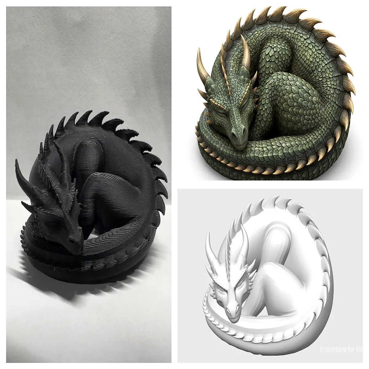 Coiled Dragon Decoration Game Pieces Toy Dragon Sculpture Chess Set Accessories Home Decor Creative Model
