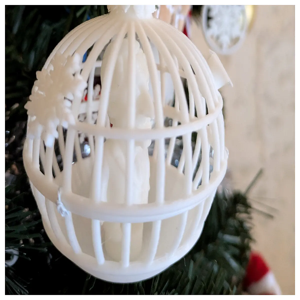 Sacr Cages Christmas Ornament Cage Bird Decoration Festive Sphere Ornament Christmas Gift Holiday Decor
