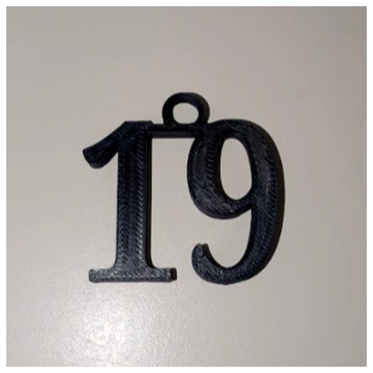Key Chain 19th Anniversary Gift Car Decoration Hanging Memorial Keychain Auto Accessory Present Idea