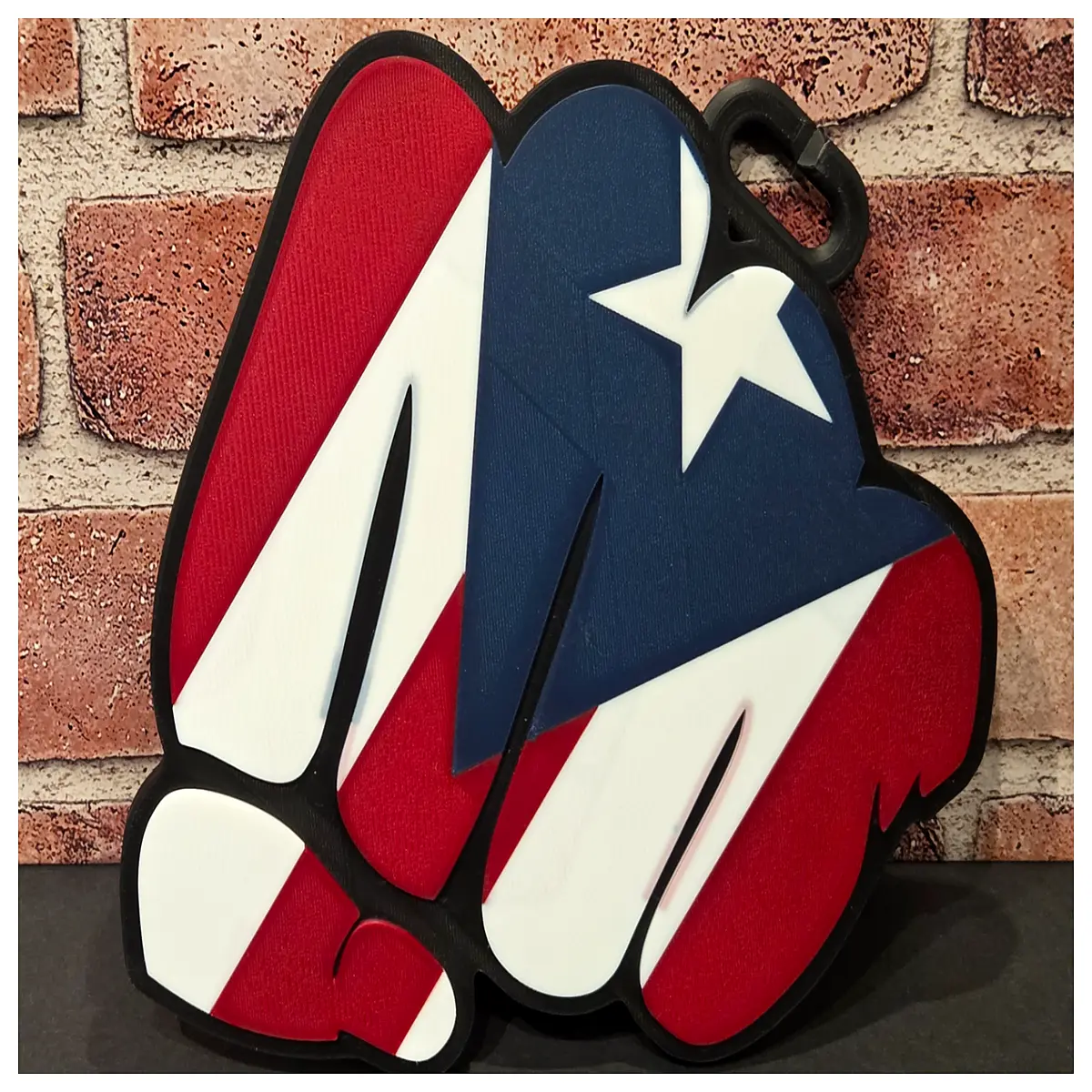 puerto rico souvenir fist statue caribbean island travel gift hand shaped decor