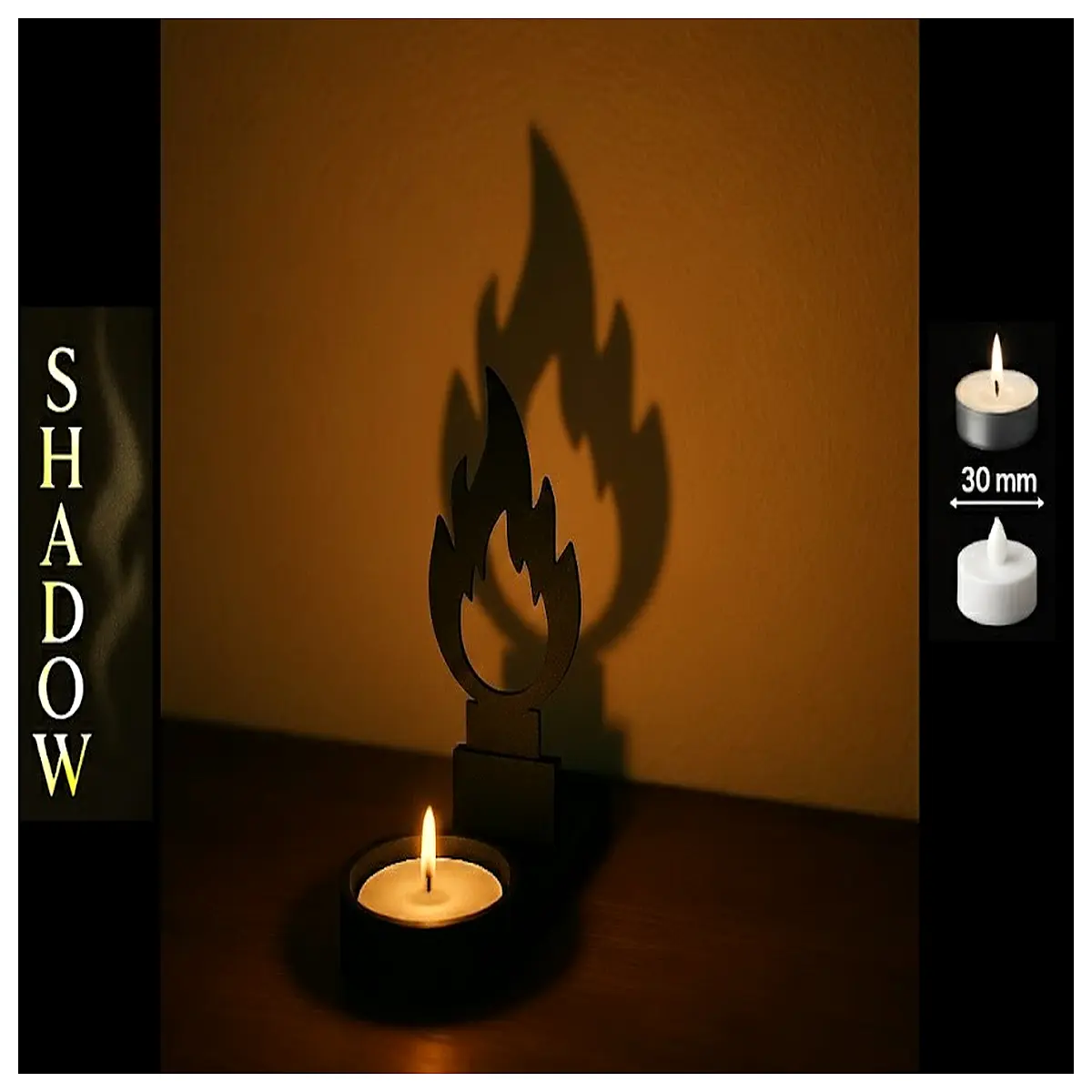 Flame Art Shadow Projector Indoor Decoration Wall Projection Art Decor Shadow Art