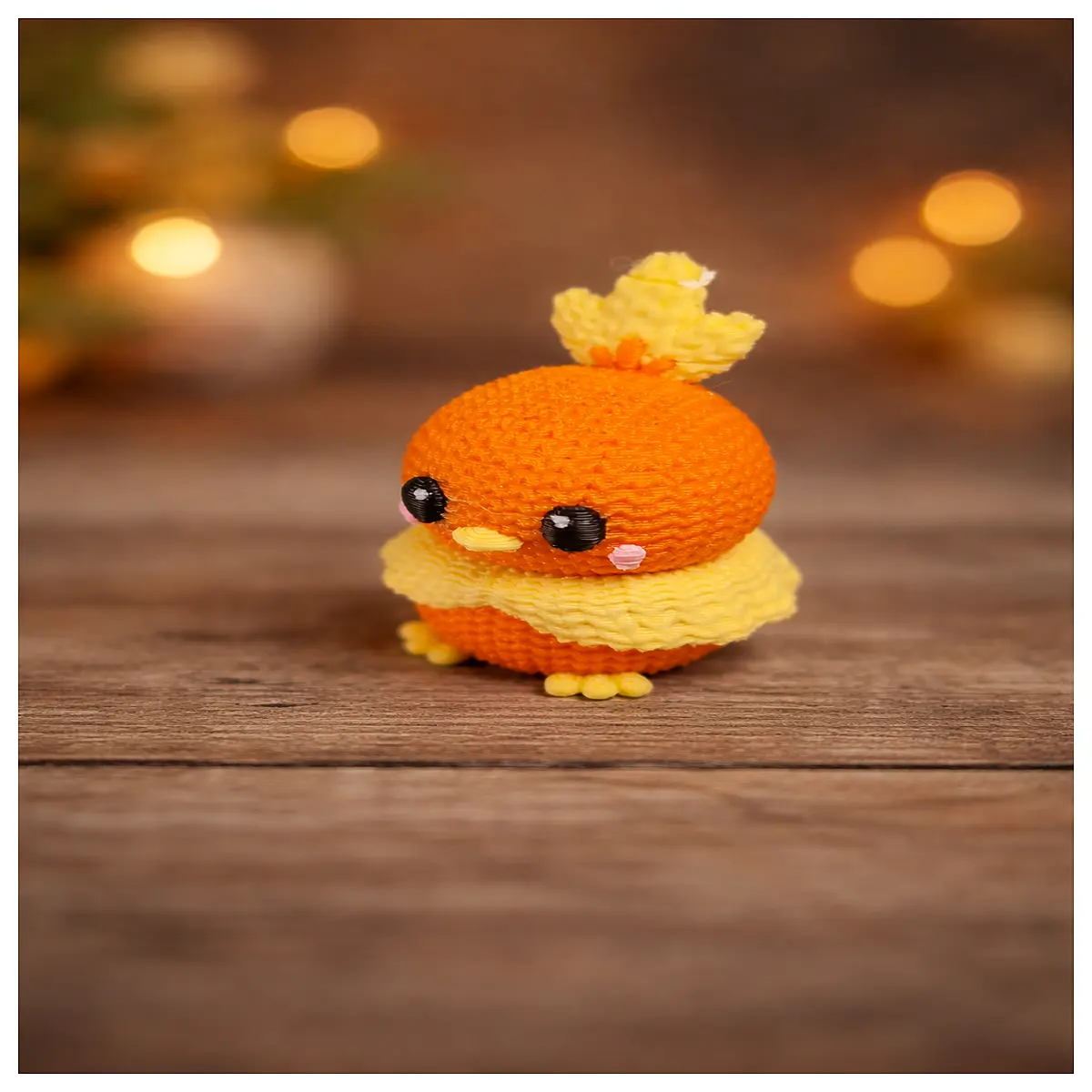 Knitted Turkey Toy Realistic Plush Chicken Model Kids Educational Game Holiday Gift Handmade Baby Gift