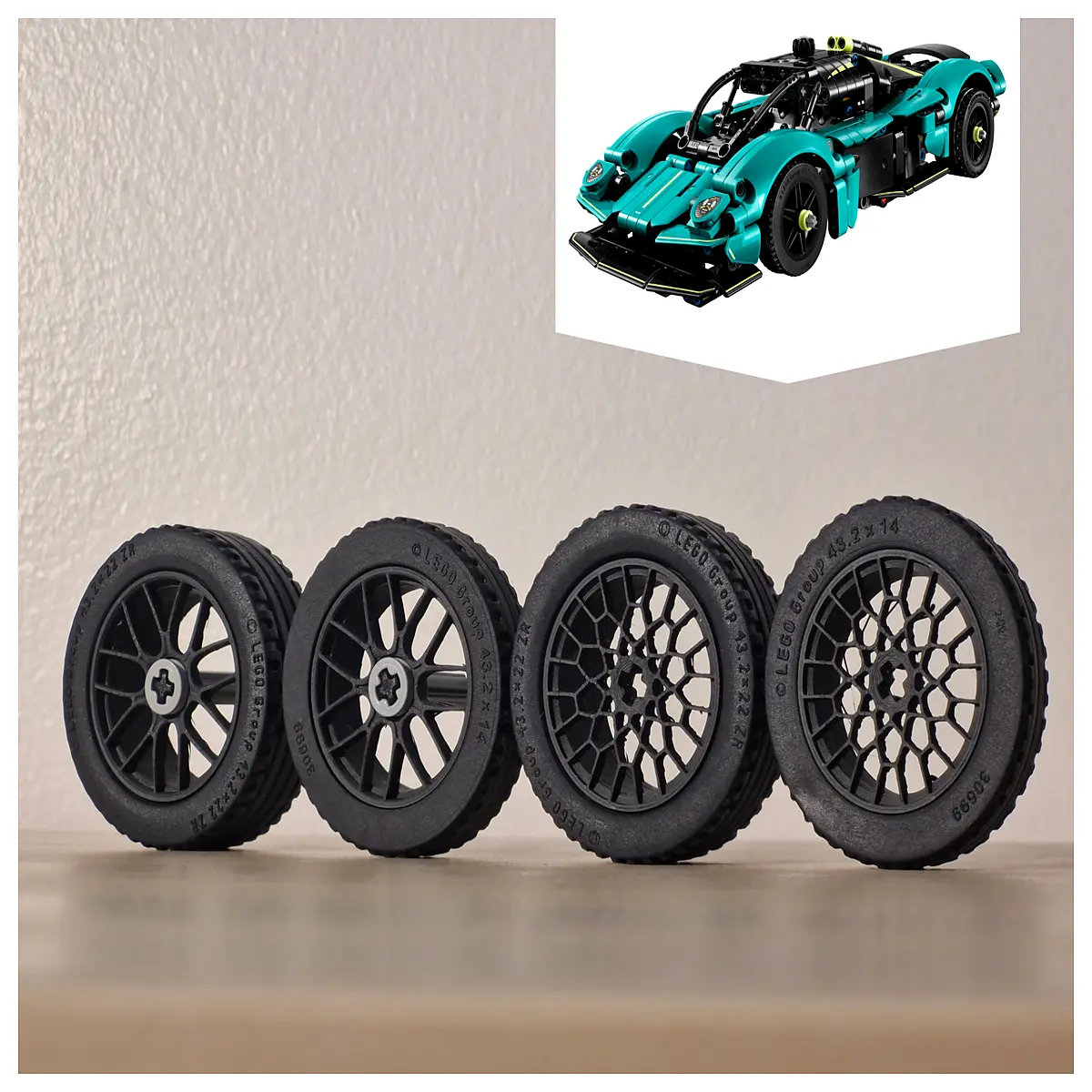 Realistic Aston DB9 42208 Wheels Model Car Toy Racing Wheel Set Spare Parts