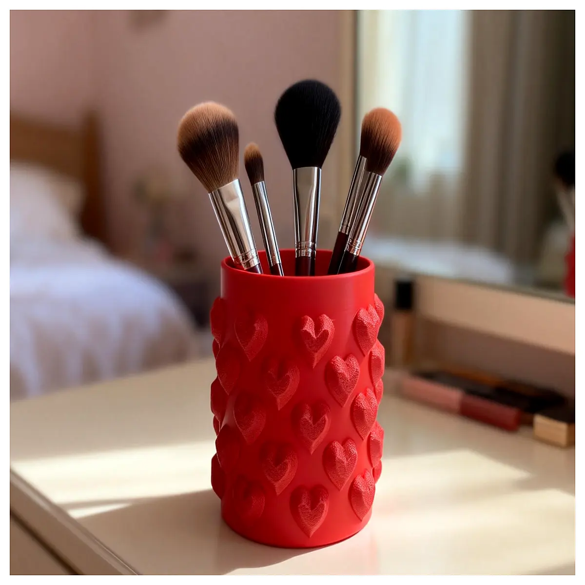 cute aesthetic desk organizer box for jewelry makeup stationery storage small trinkets tidy home decor