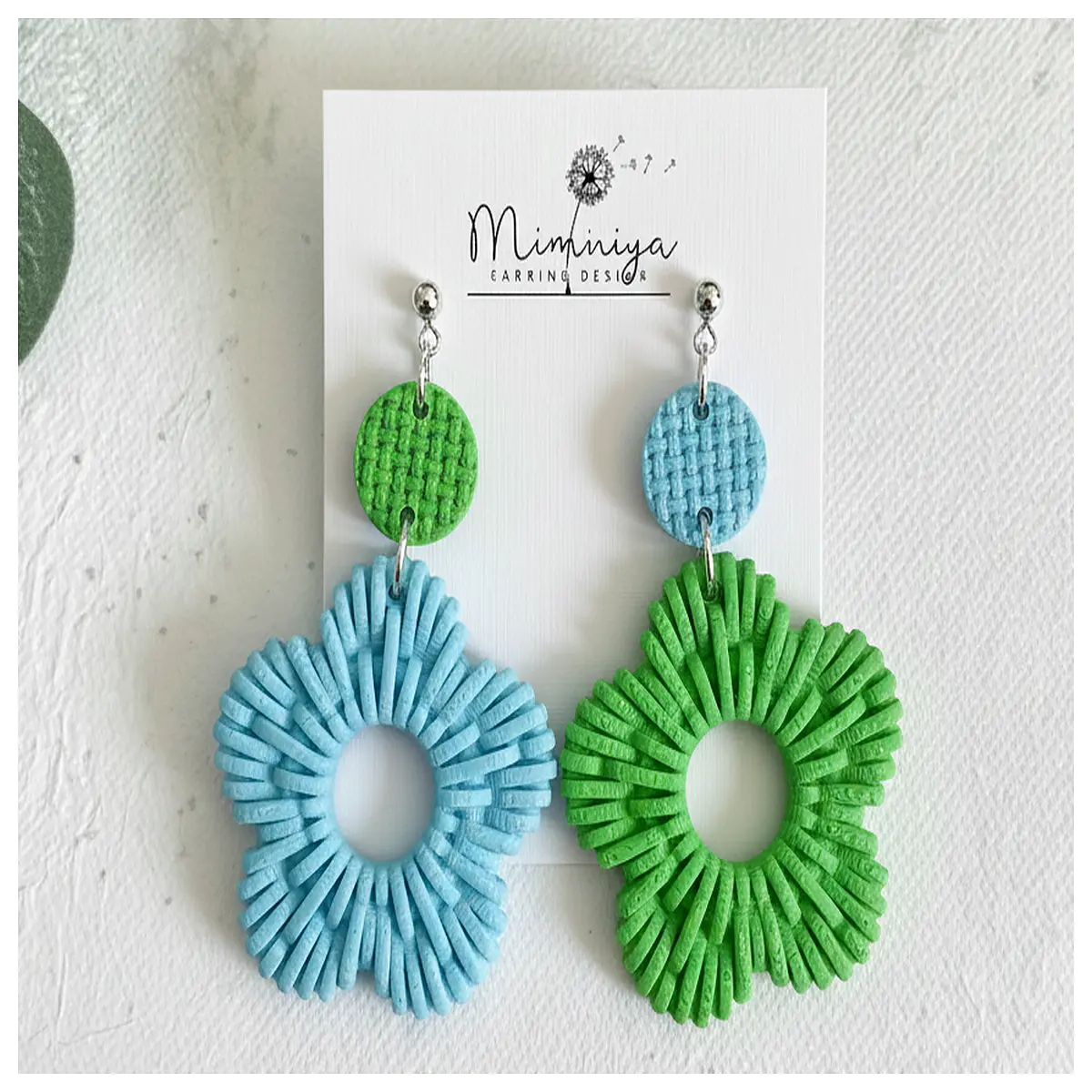 boho rattan flower earrings natural wood floral drop earrings for women summer beach party jewelry