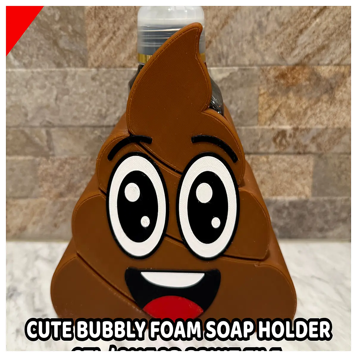 Funny Poop Hand Soap Dispenser Holder Creative Bathroom Accessory Automatic Dispenser Sink Spout
