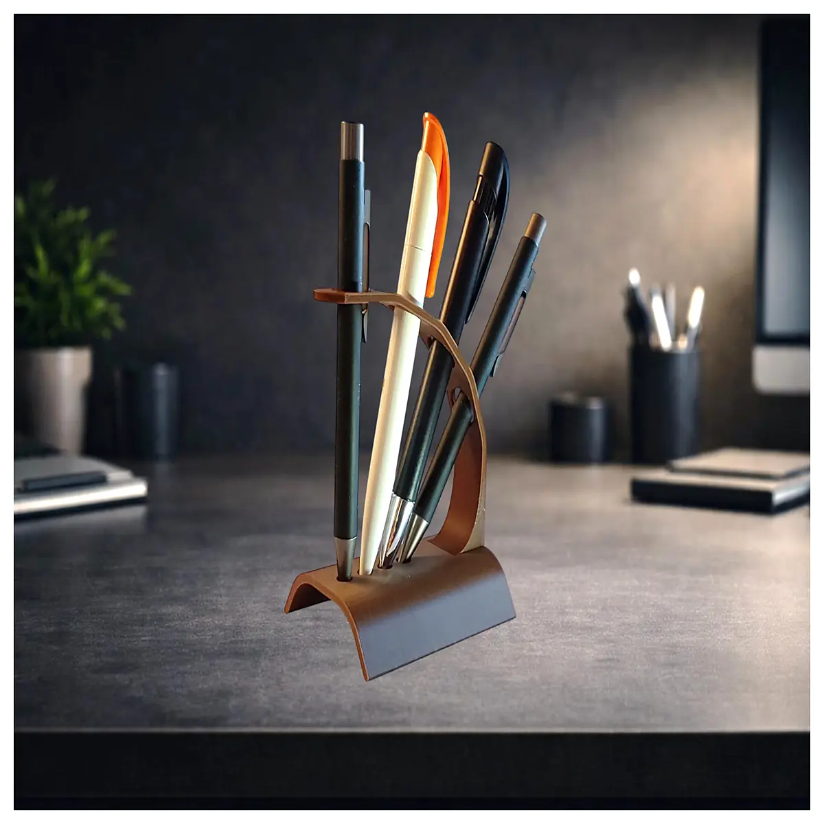Modern Pen Holder Office Desk Organizer Pen Case Desktop Storage Holder Simple Design Multi Function