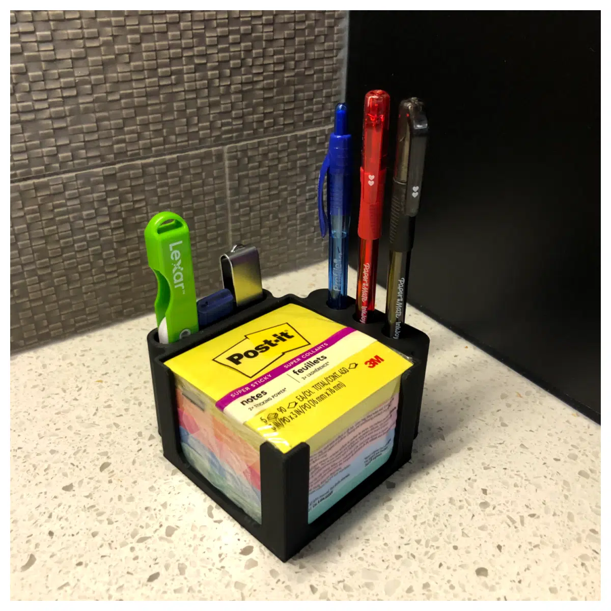 desktop sticky note holder organizer for office supplies
