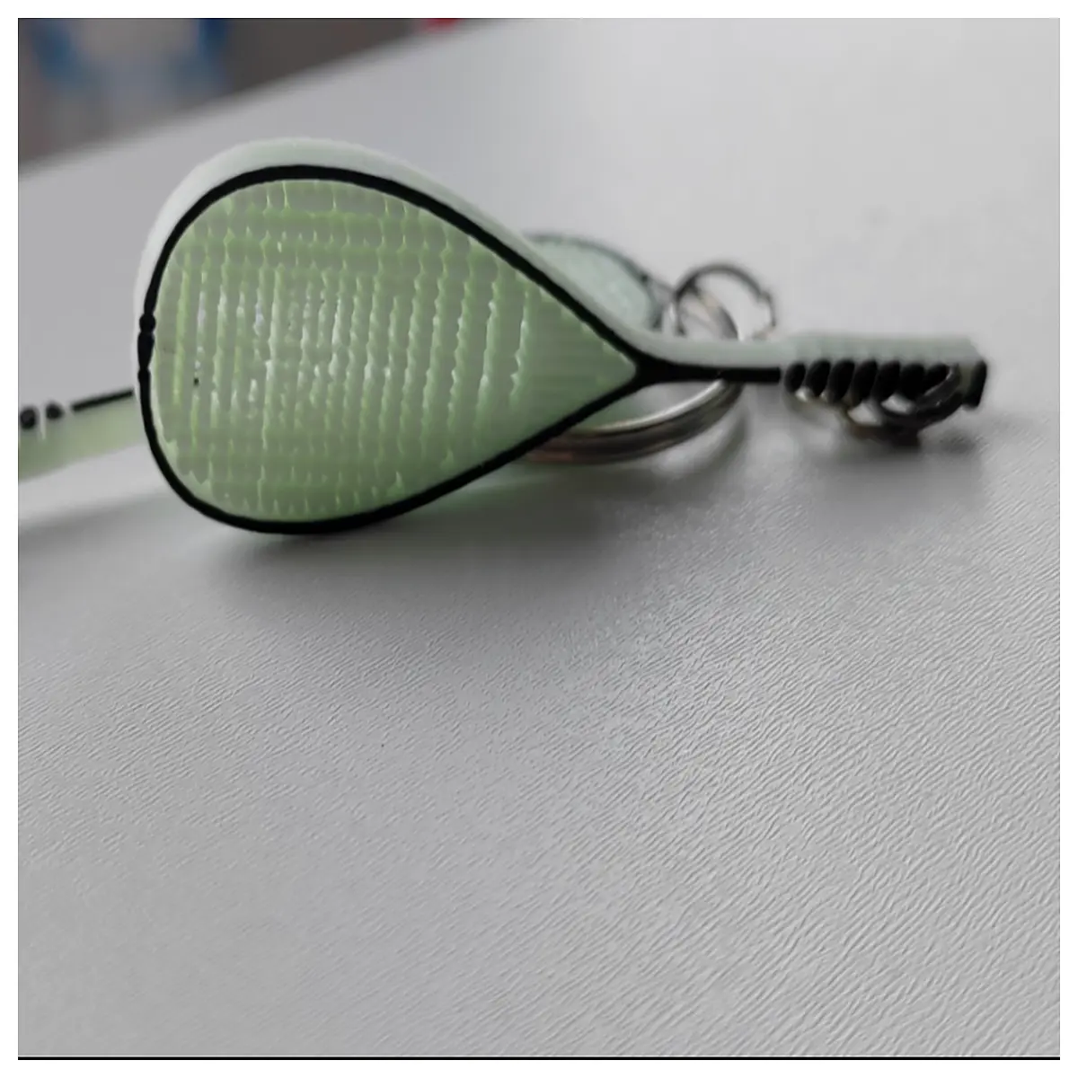 Badminton Racket Keychain Sports Racket Memorial Court Accessories Badminton Gift Racket Decoration