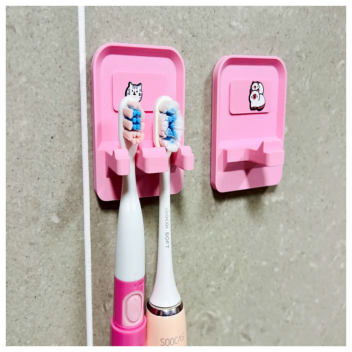 adhesive wall hook toothbrush holder bathroom organizer no drill sticky rack for toiletries