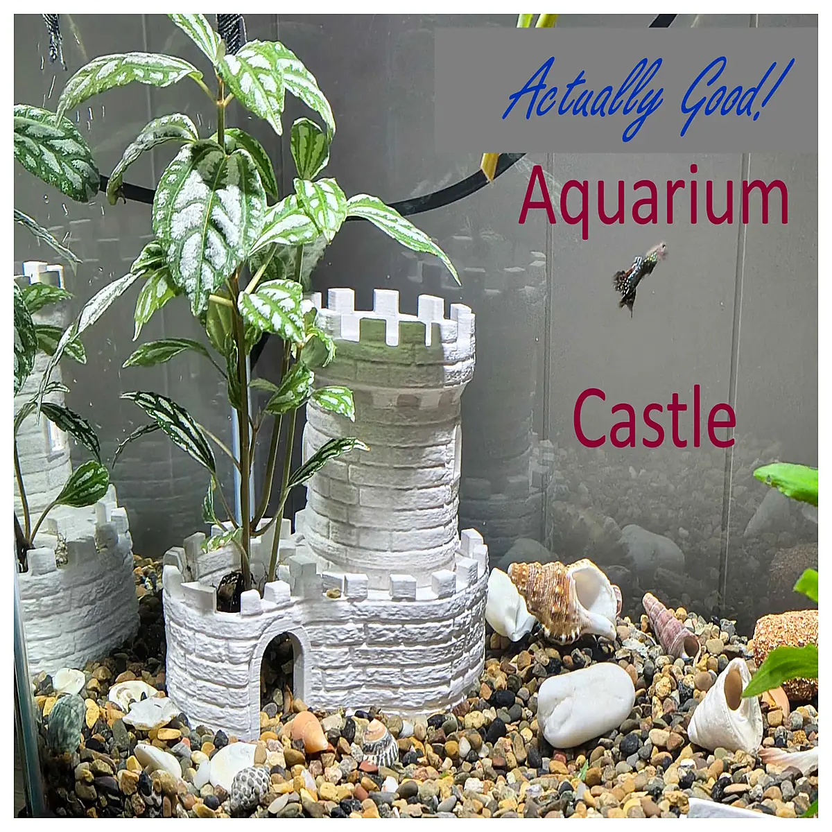 Aquarium Castle Tower Decoration Fish Tank Ornament Optional Planter Creative Home Landscape