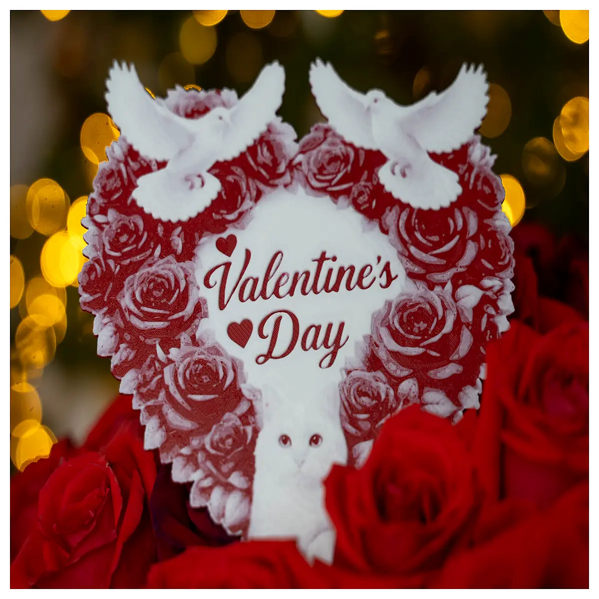 Valentine s Day Rose Romantic Card Love Gift Anniversary Card For Girlfriend For Partner Surprise Wishes