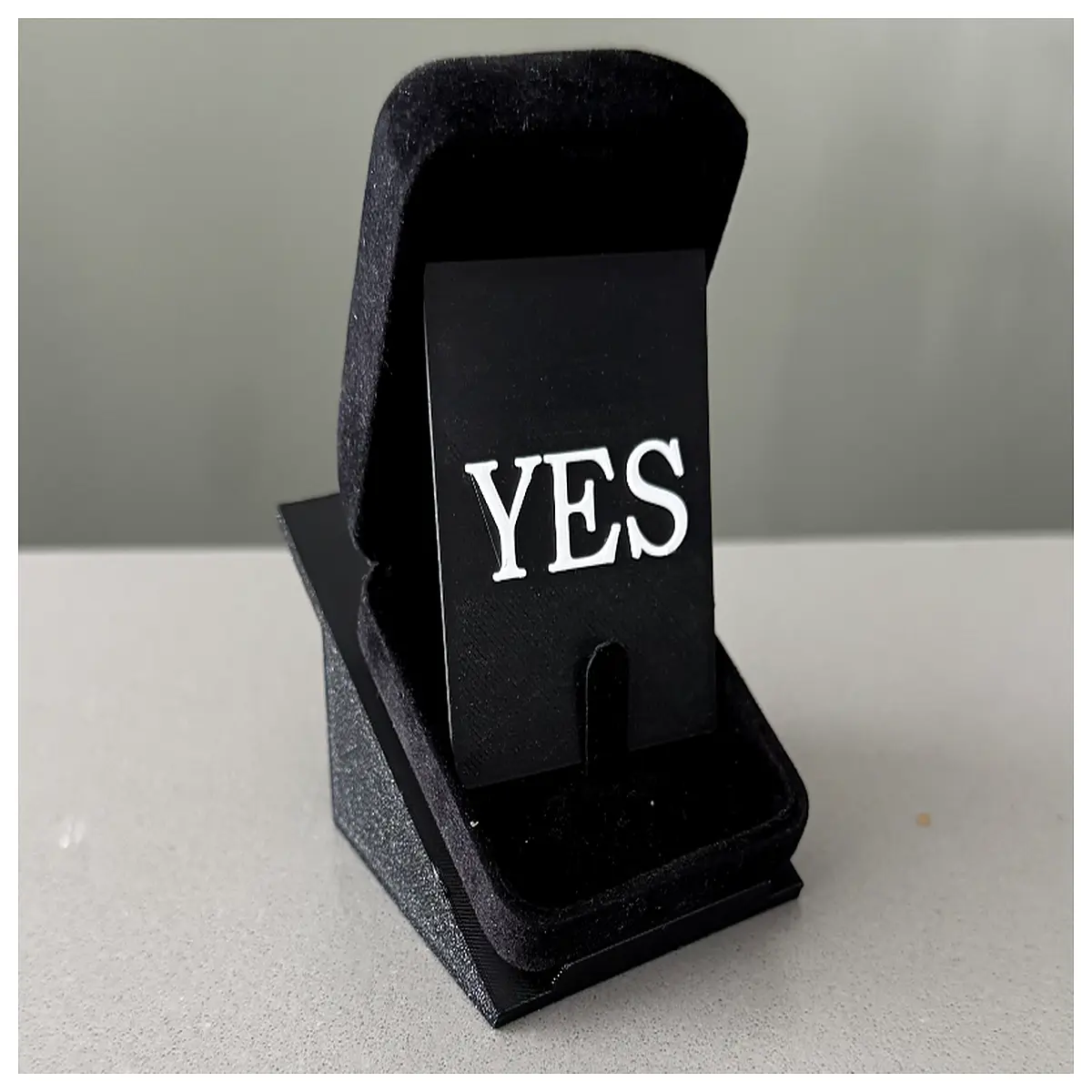 Wedding Engagement Ring Display Stand Card Slot Jewelry Table Ring Display Box Wedding Jewelry Holder Ring Display Stand