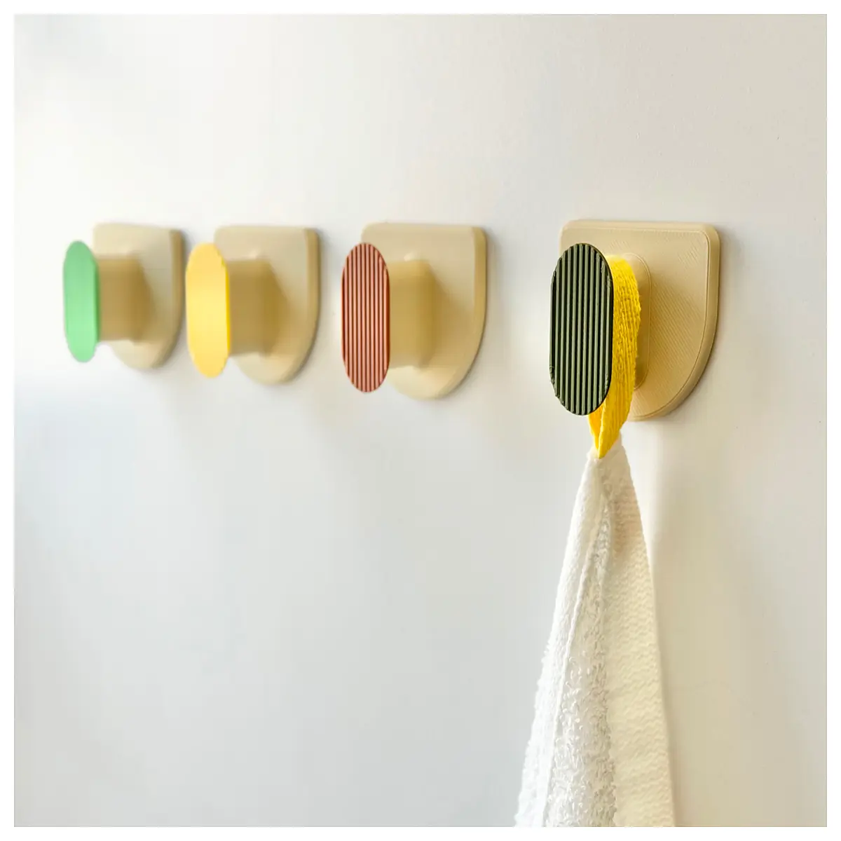 Towel Robe Hooks Bathroom Kitchen Wall Mounted Shelf Towel Rack Hook Multi Functional Holder Home Essential