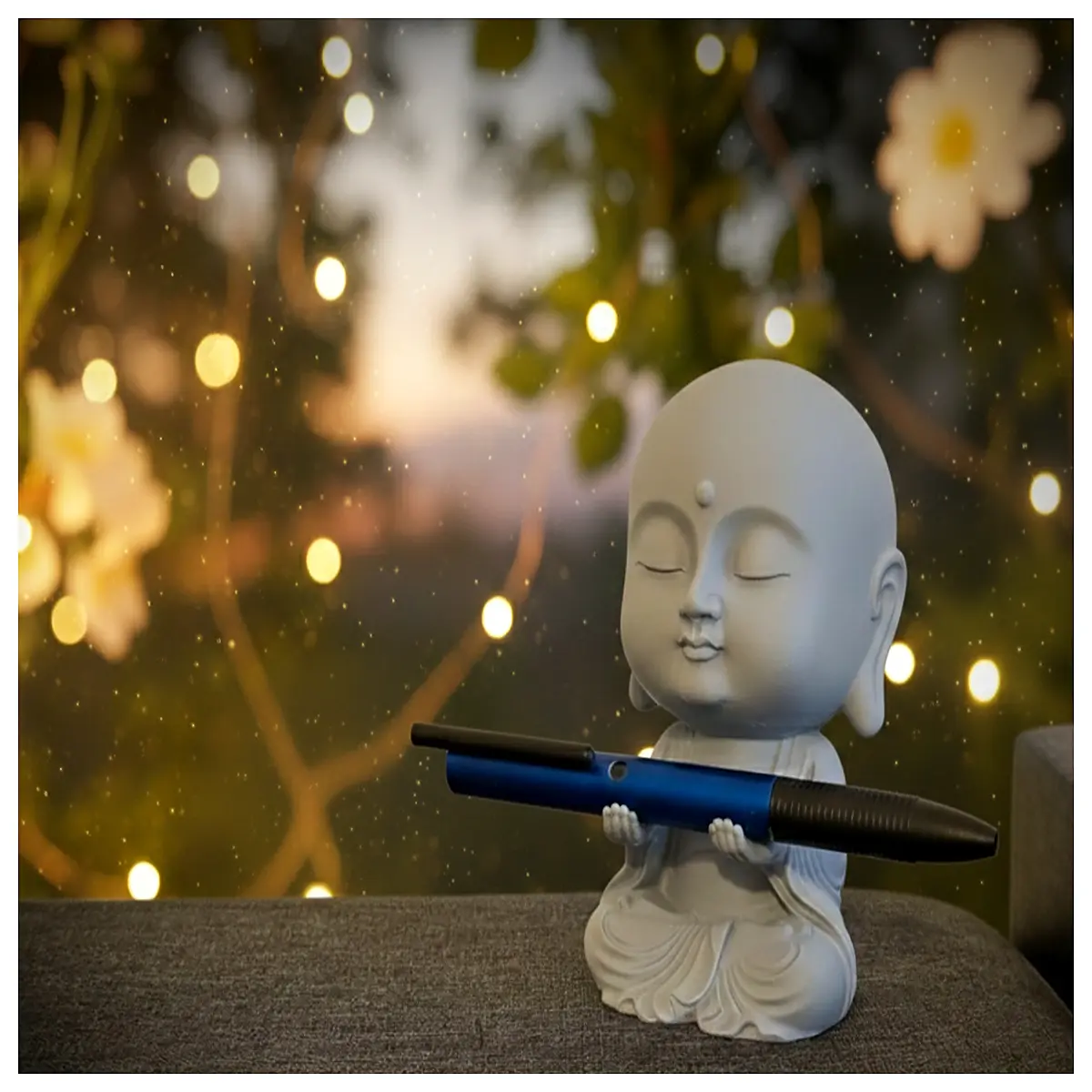 Zen Buddha Pen Holder Desk Organizer Office Table Storage Accessory Creative Gift Multi Function Stand