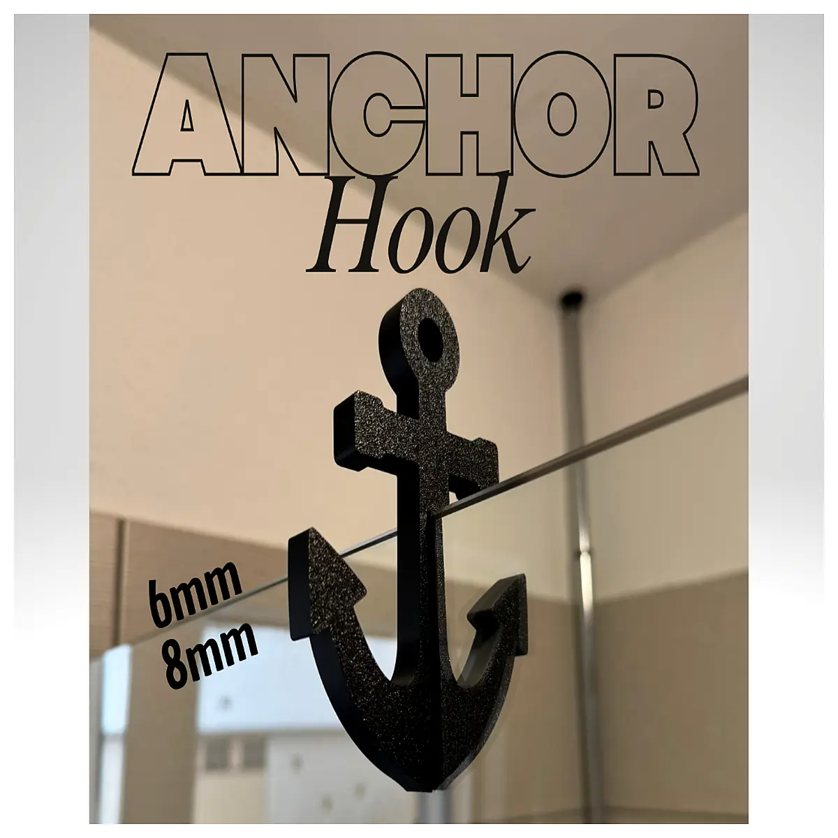 Wall Mounted Hooks Shower Shelf Glass 68mm Anchor Style Bath Accessories Shower Supplies Storage Bathroom Space Optimization