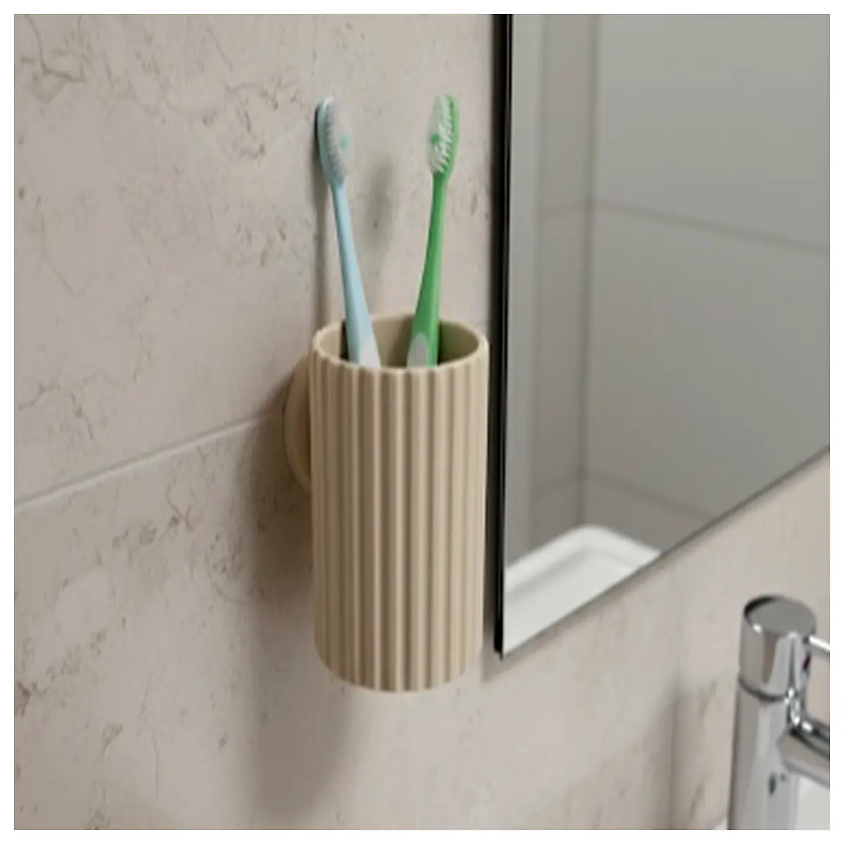 bathroom wall mounted toothbrush holder organizer with cup and soap dish hygienic drip rack for sink vanity