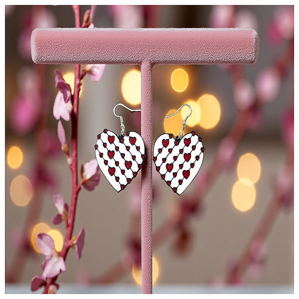 Shaped Earrings Women s Romantic Love Jewelry Dangle Charm Girl Gift Chain Earrings Sweet Cute