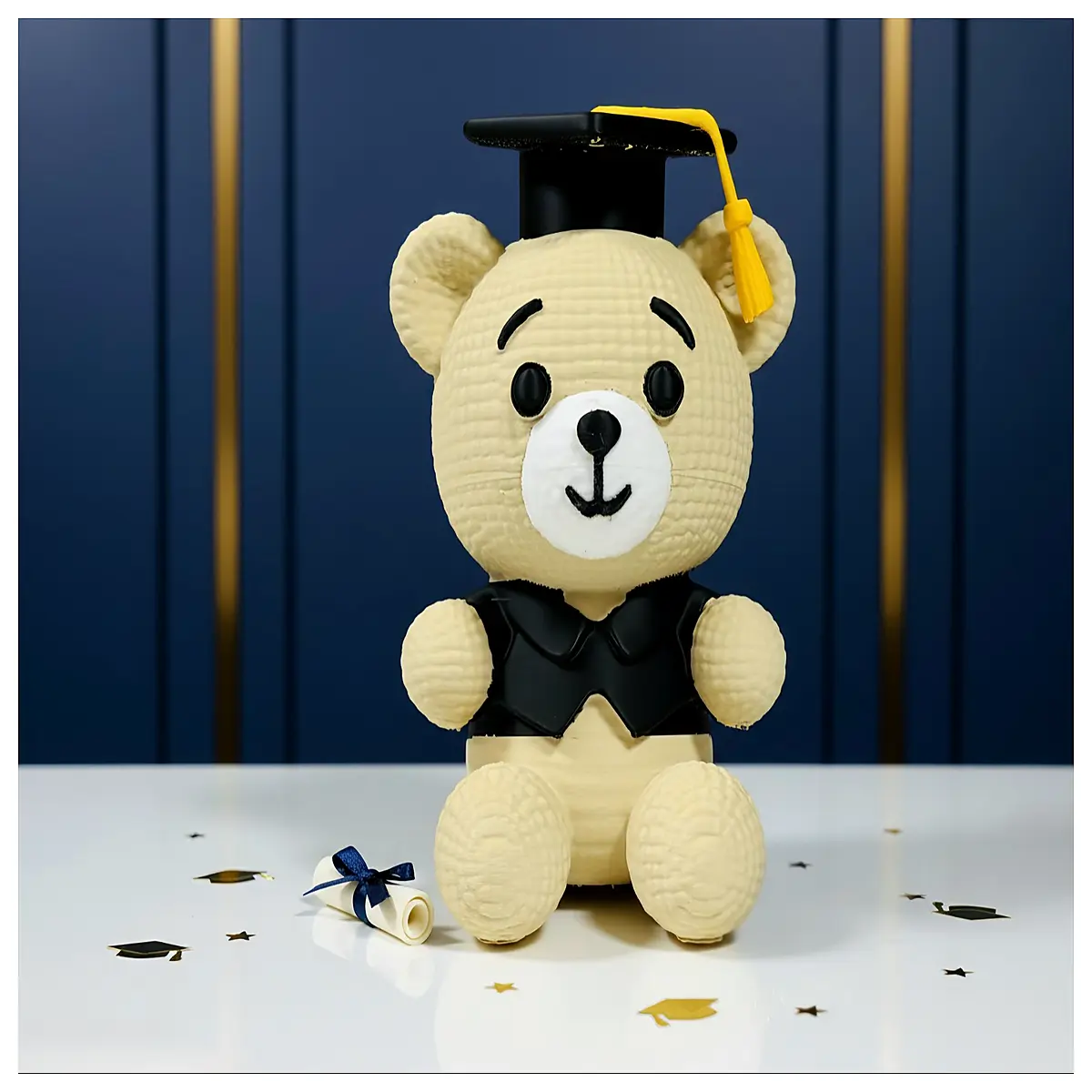 Graduation Bear Figurine Graduation Gift Teddy Bear Decor Diploma Keepsake Memorial Ornament Graduation Decoration Creative Gift