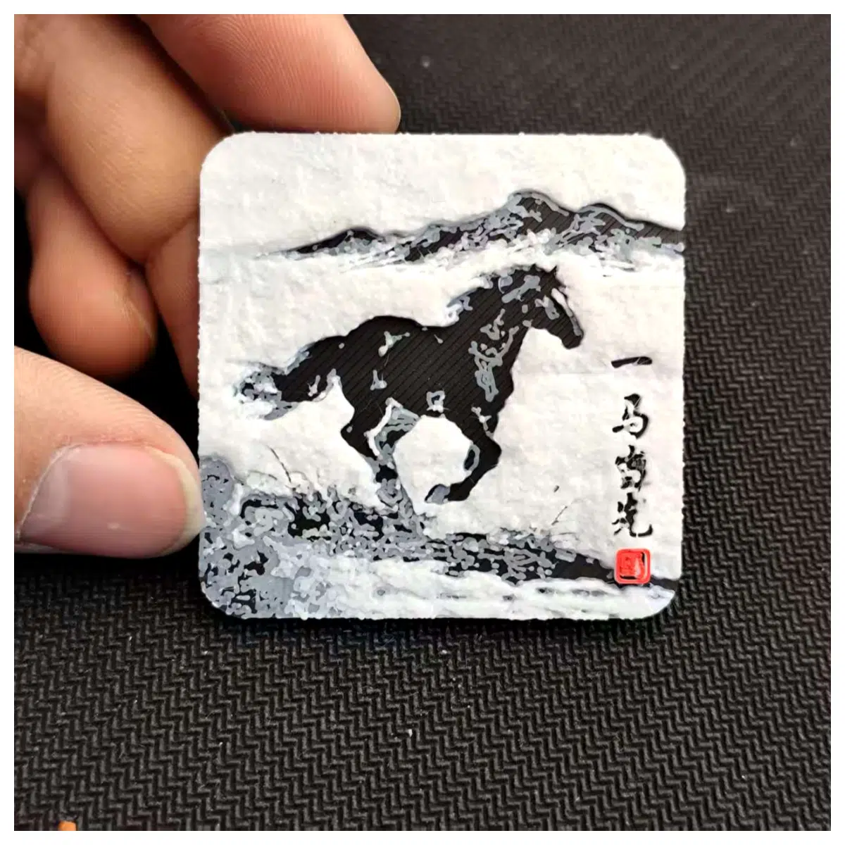 Year of the Horse Black White Print Leading Horse Painting Decor Wall Art Canvas Modern Simple Style