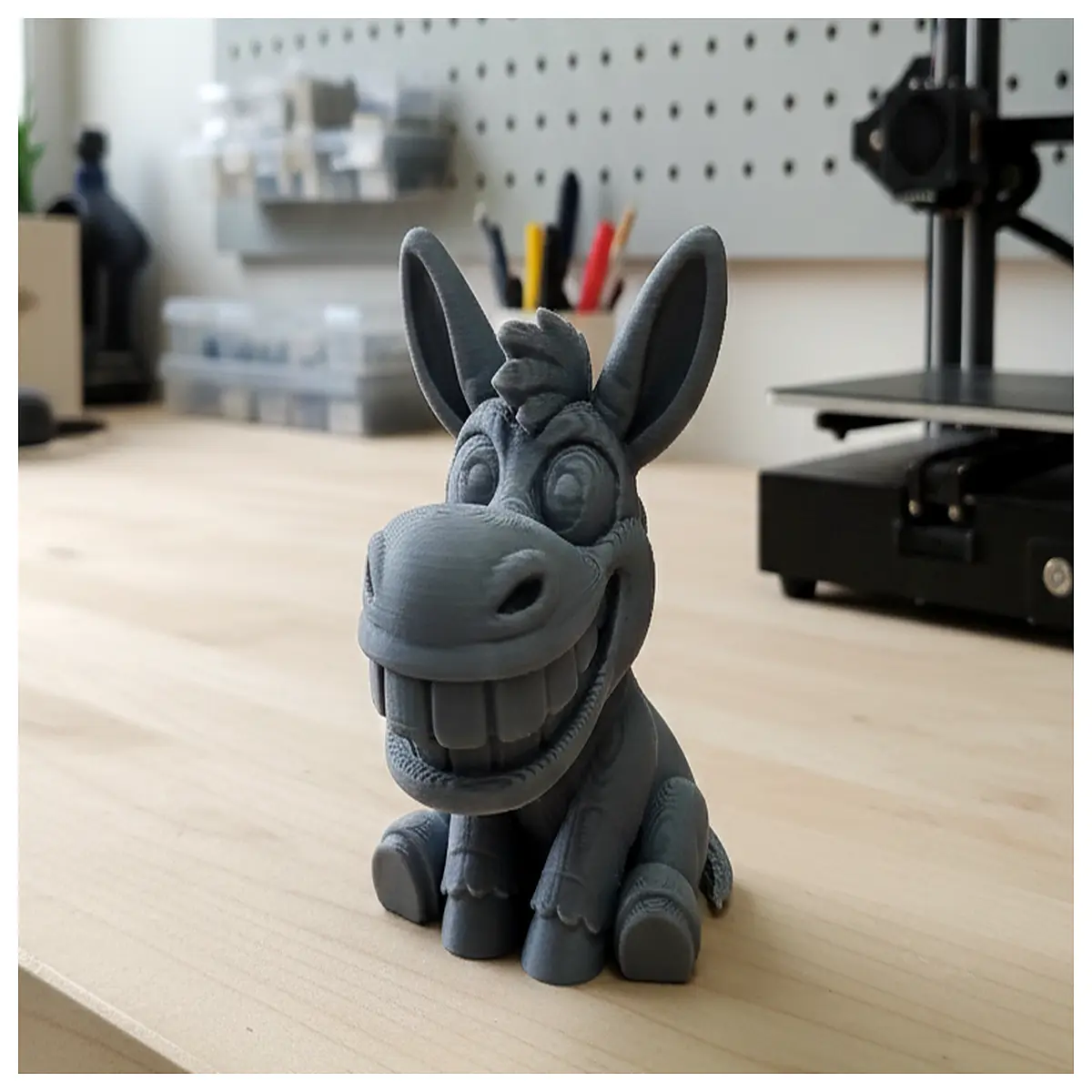 cute donkey desk buddy for office stress relief funny animal figurine small plush toy