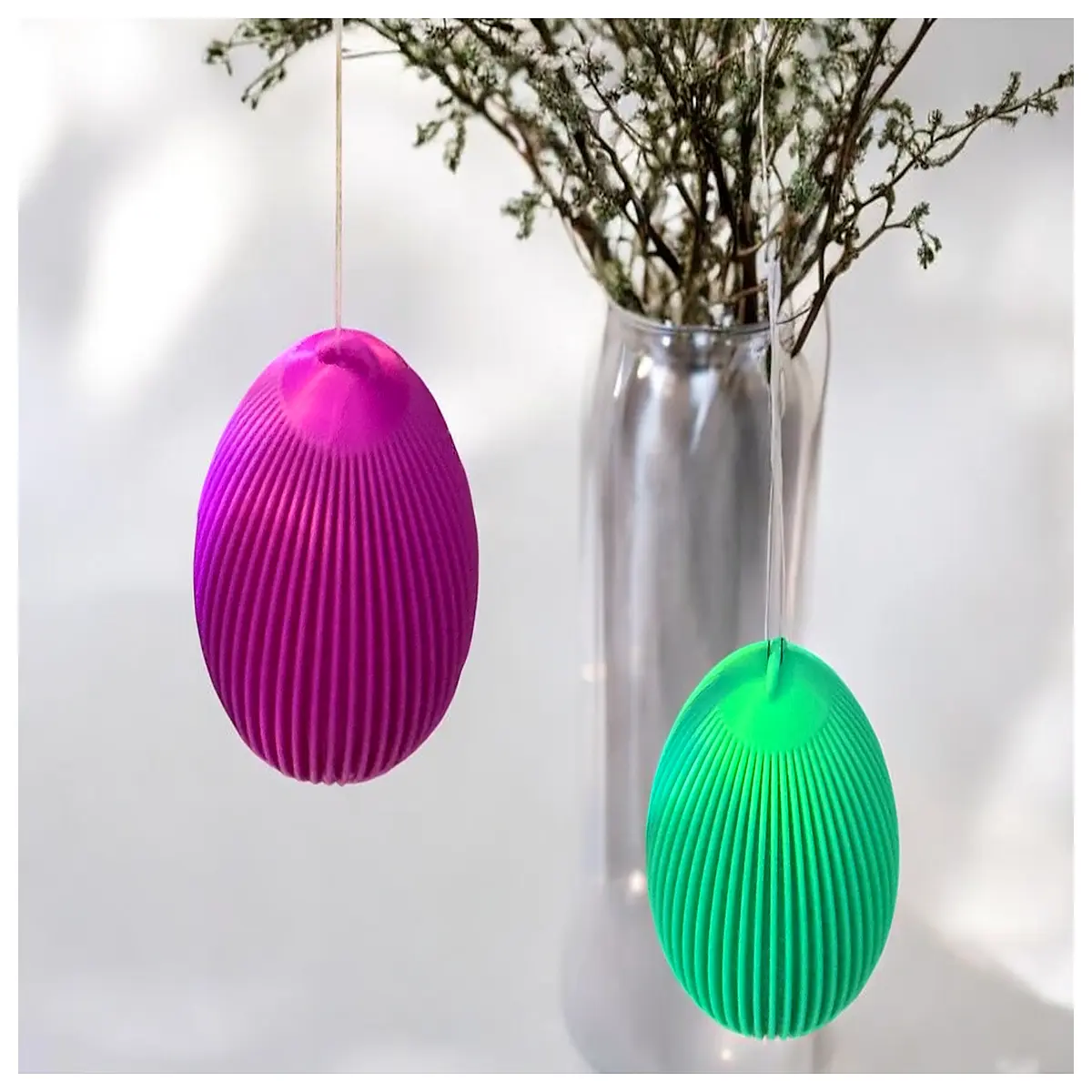 Scandinavian Easter Egg Hanging Decoration Festive Easter Ornament Nordic Style Hanging Easter Eggs Easter Decor
