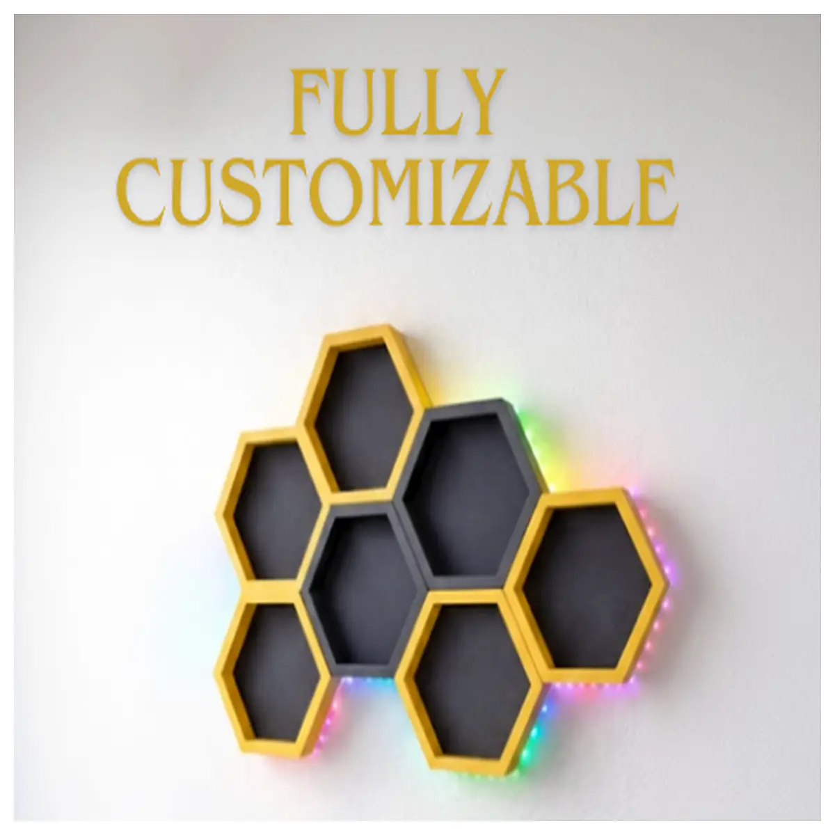 Hexagon Wall Decor Geometric Wall Art Modern Home Decor Wall Hanging Creative Decoration