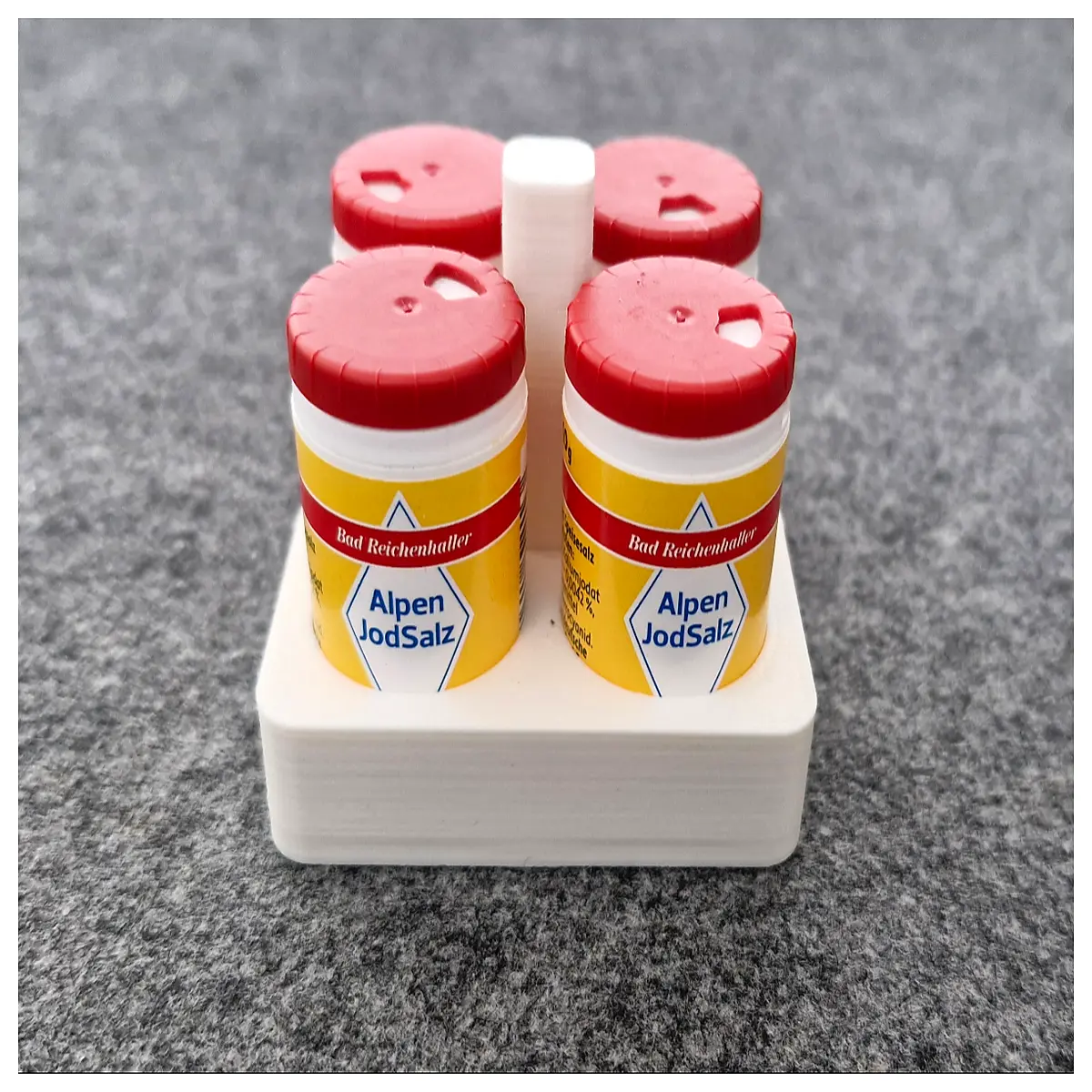 mini salt shaker rack holder for iodized sea salt crystals kitchen counter organizer